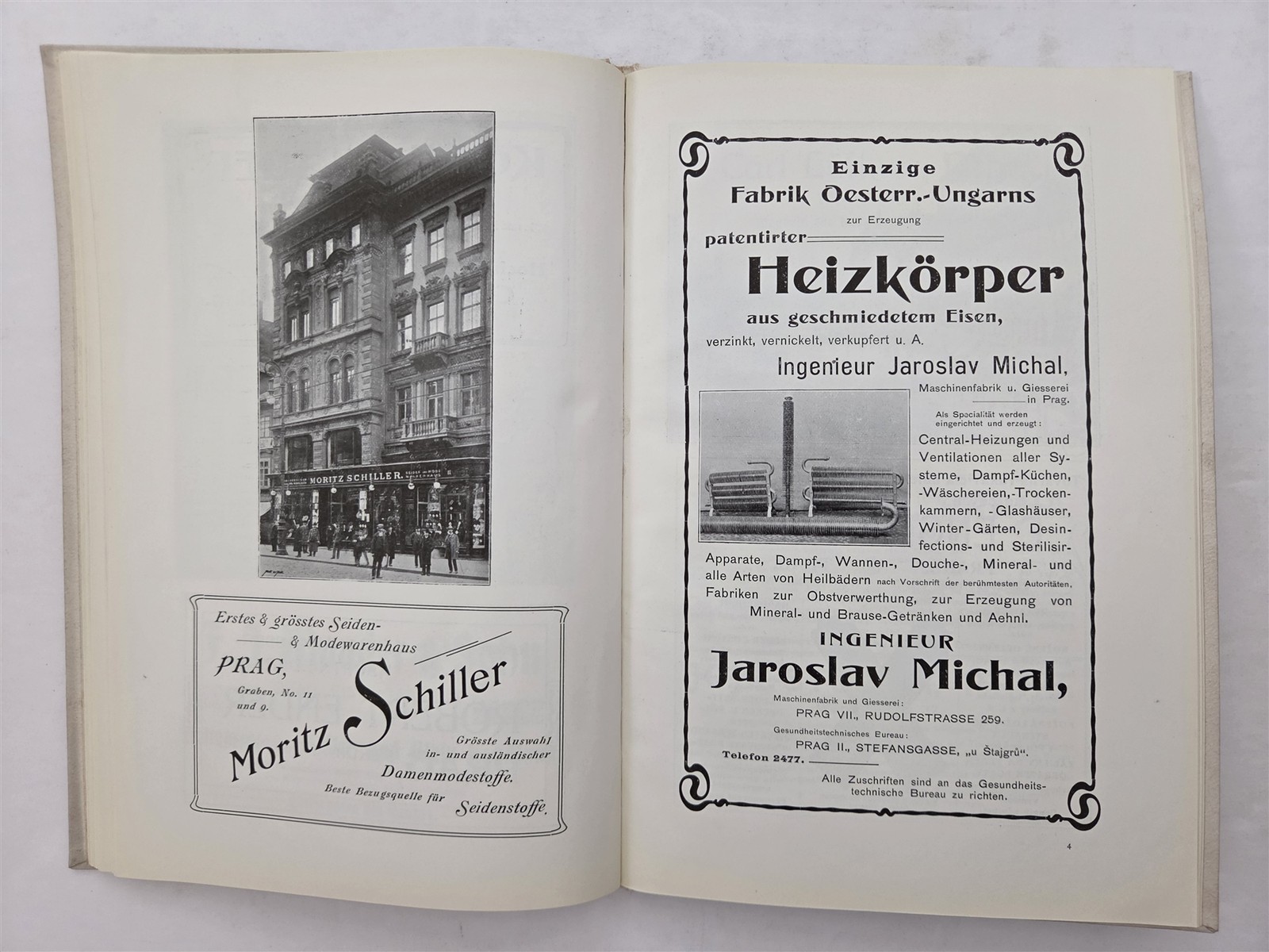 1900s antique HOTEL DE SAXE prag prague luxury hotel SOUVENIR BOOK business ads