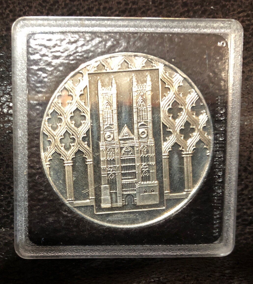 WESTMINSTER ABBEY ENCASED UNCIRCULATED MEDAL TOKEN- 1.5″