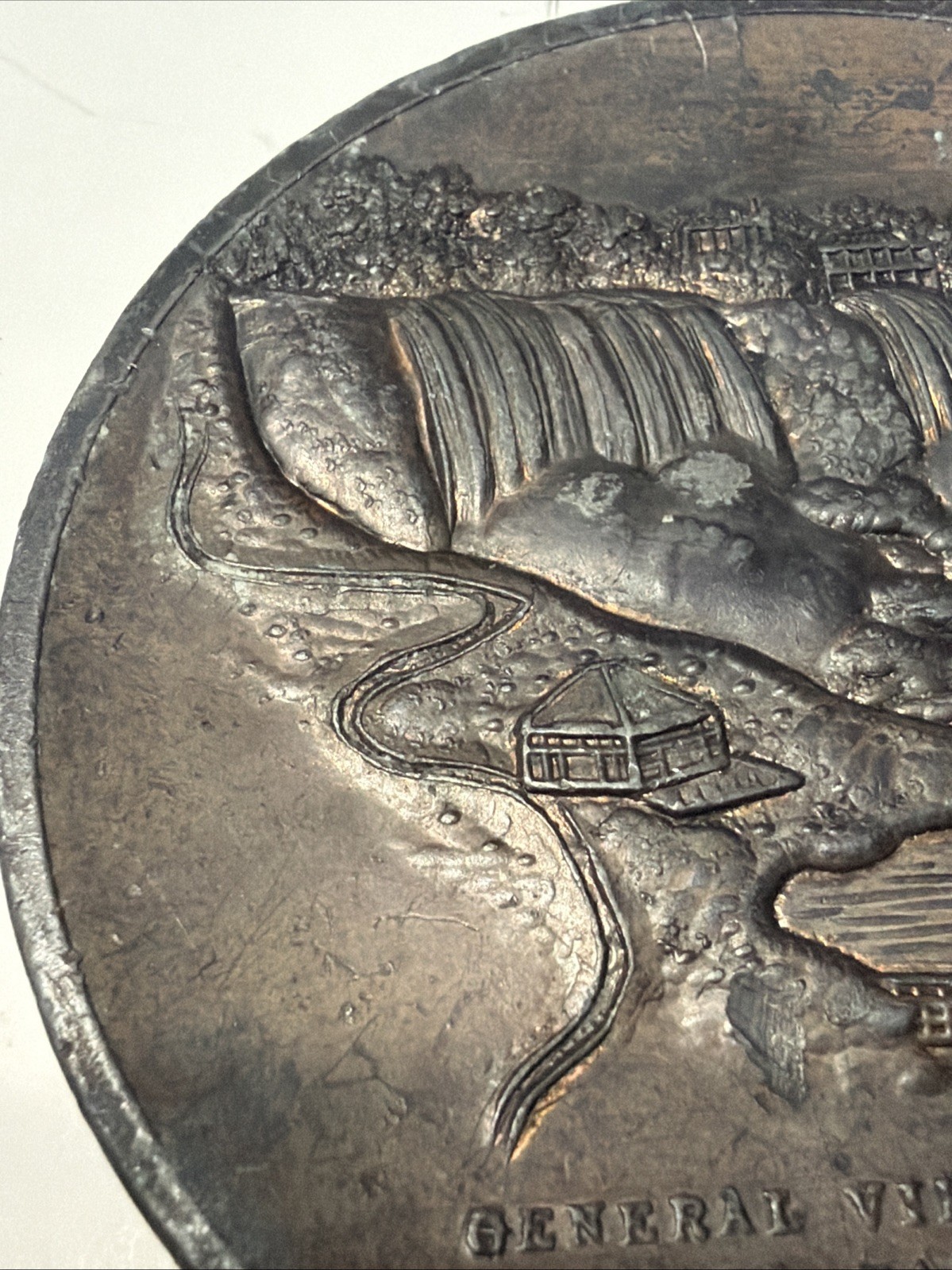 Large Antique 1920’s Indian Head Lucky Penny Souvenir Coin Niagara Falls