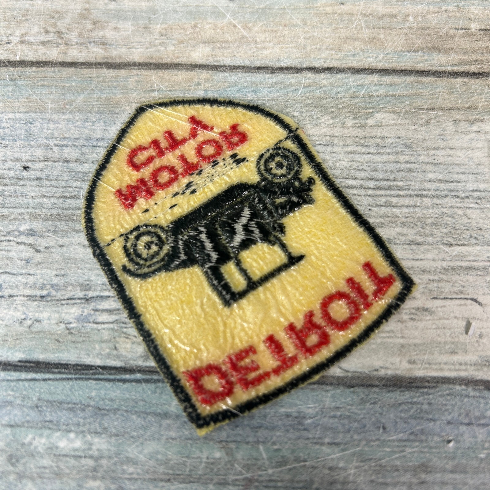 Detroit Motor City Antique Car Automobile Auto Michigan Yellow Embroidered Patch