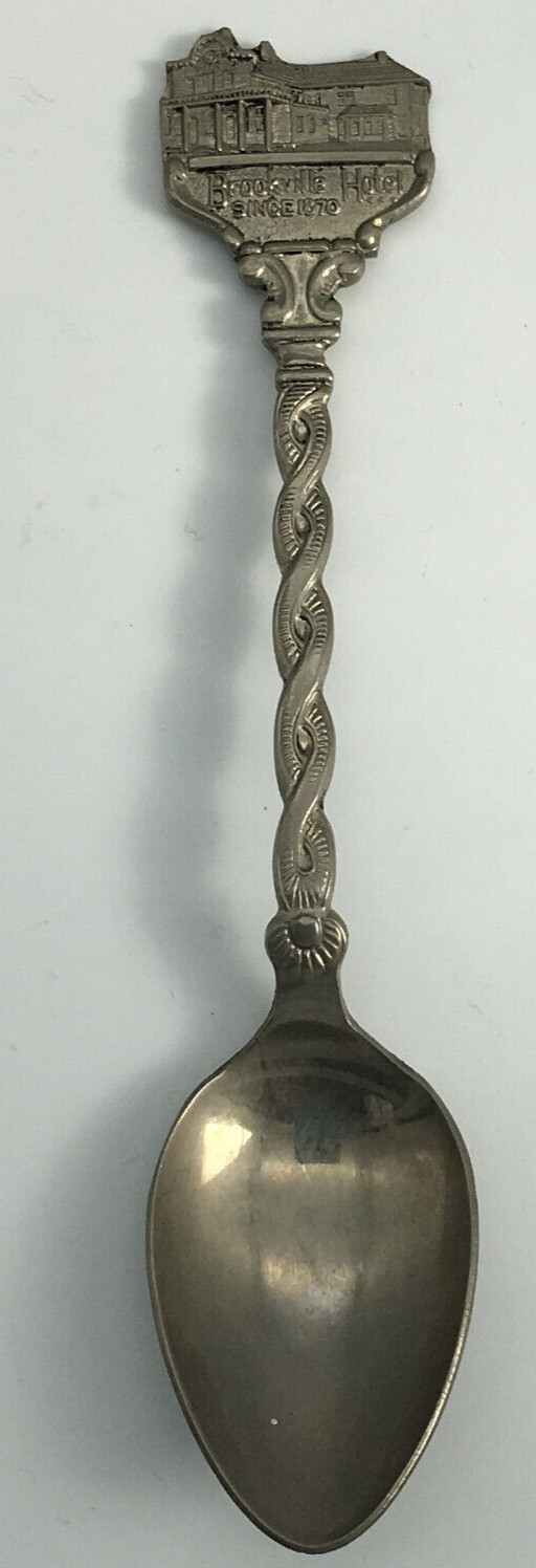 Vintage Brookville Hotel Since 1870 Abilene Kansas Souvenir 4.25″ Spoon Holland