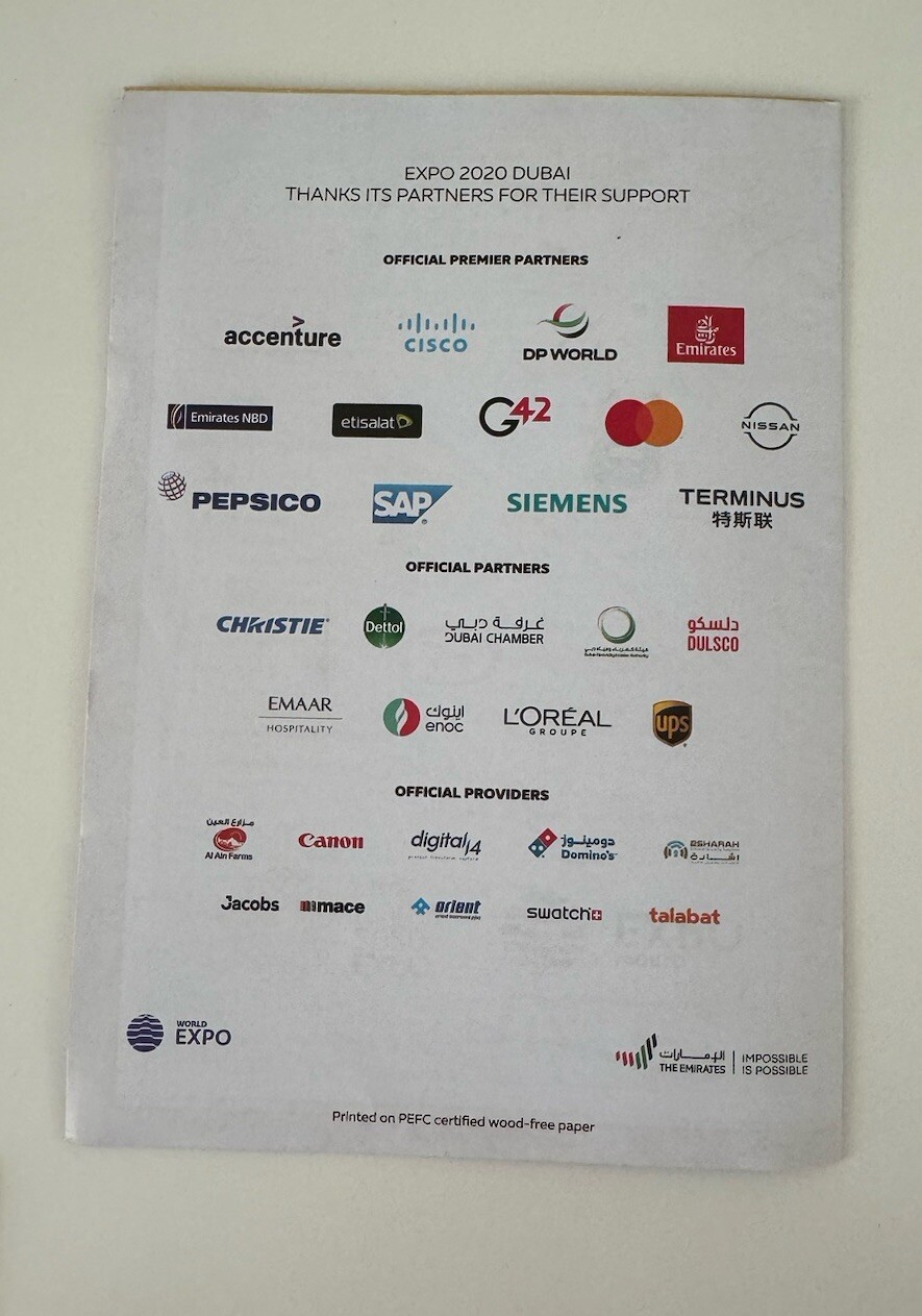 Uae EXPO 2020 Dubai Official Map English & Arabic US SELLER