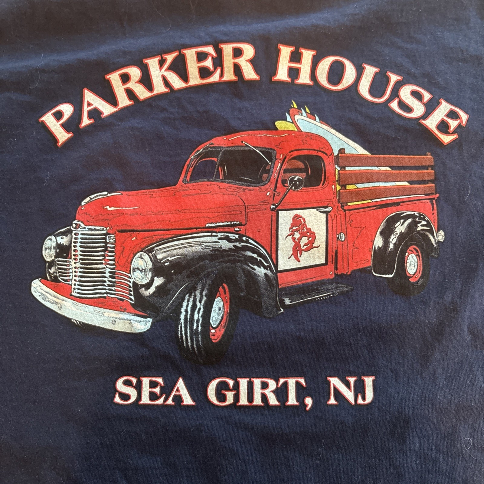 Vintage Parker House Jersey Shore T-Shirt Sea Girt NJ Size L Tag. 20.5 X 26