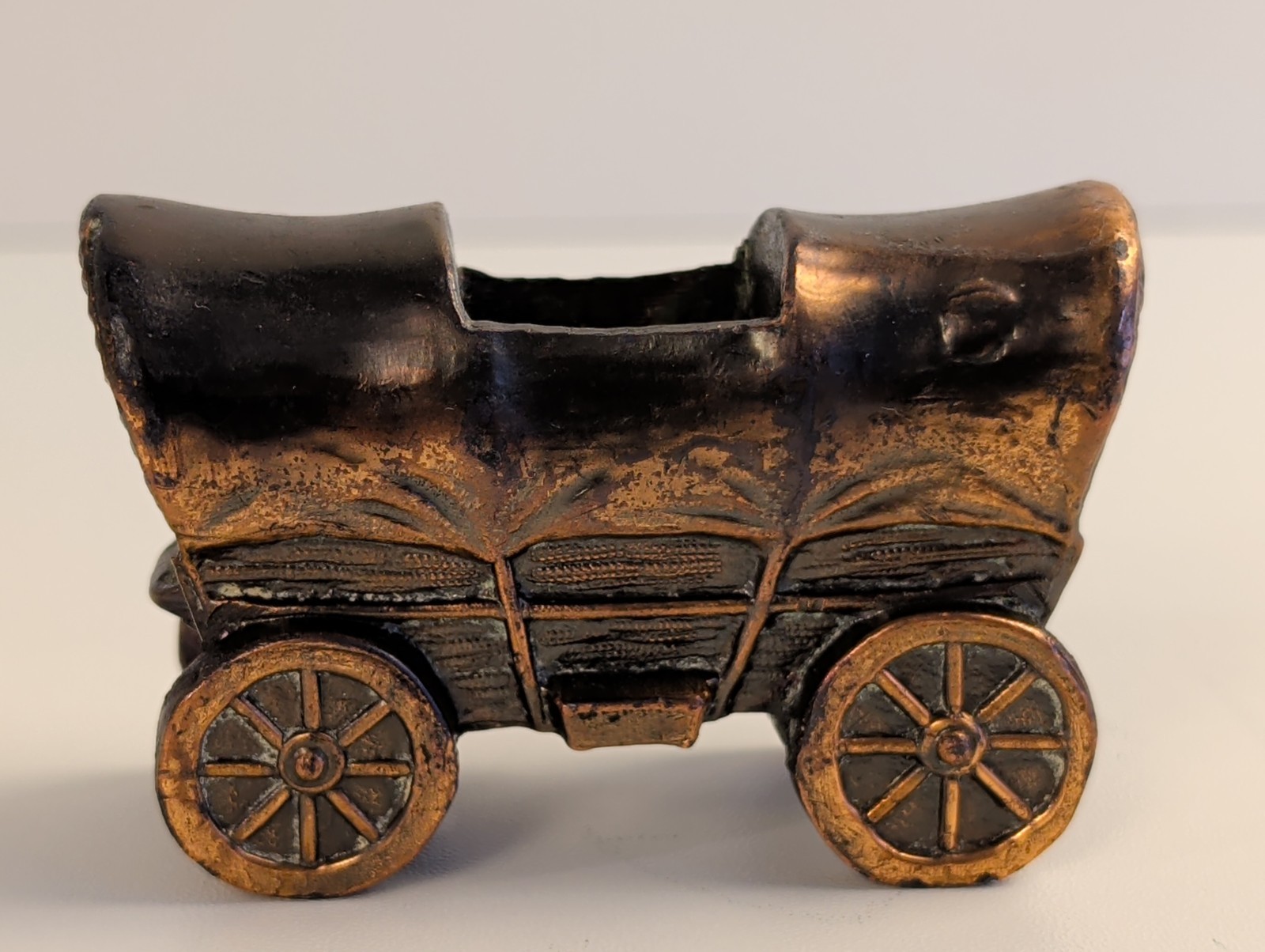 Copper Covered Wagon Dodge Inc. Arts & Crafts Denver Colorado Mixed Metal 1940s