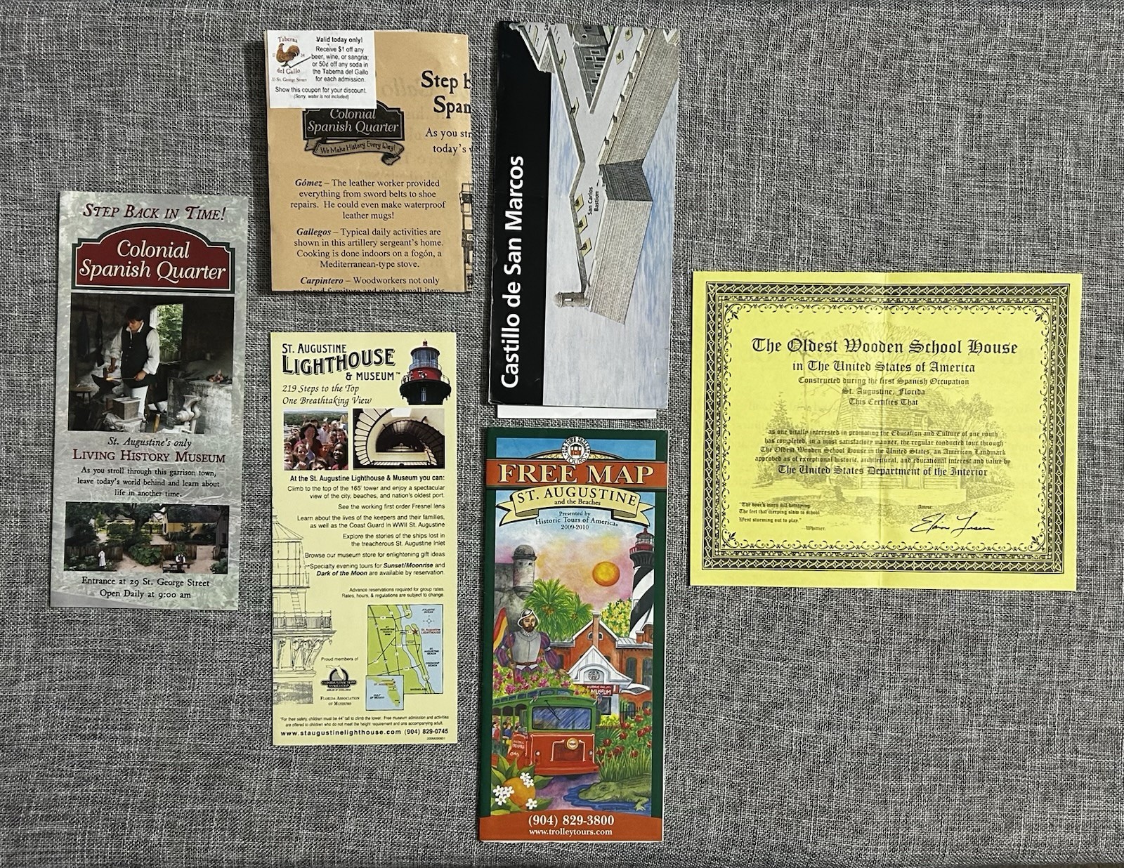 Vtg Florida Souvenir Guide Brochure Maps Orlando St Augustine Tarpon Springs Lot