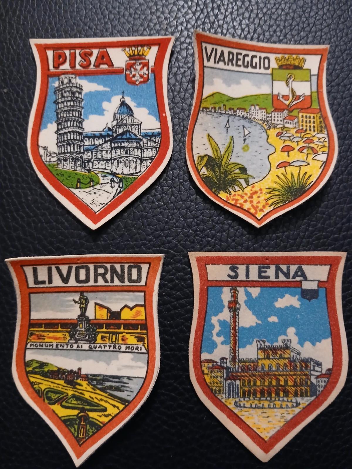 Lot of 4 Vintage European Travel Souvenir Patches Italy