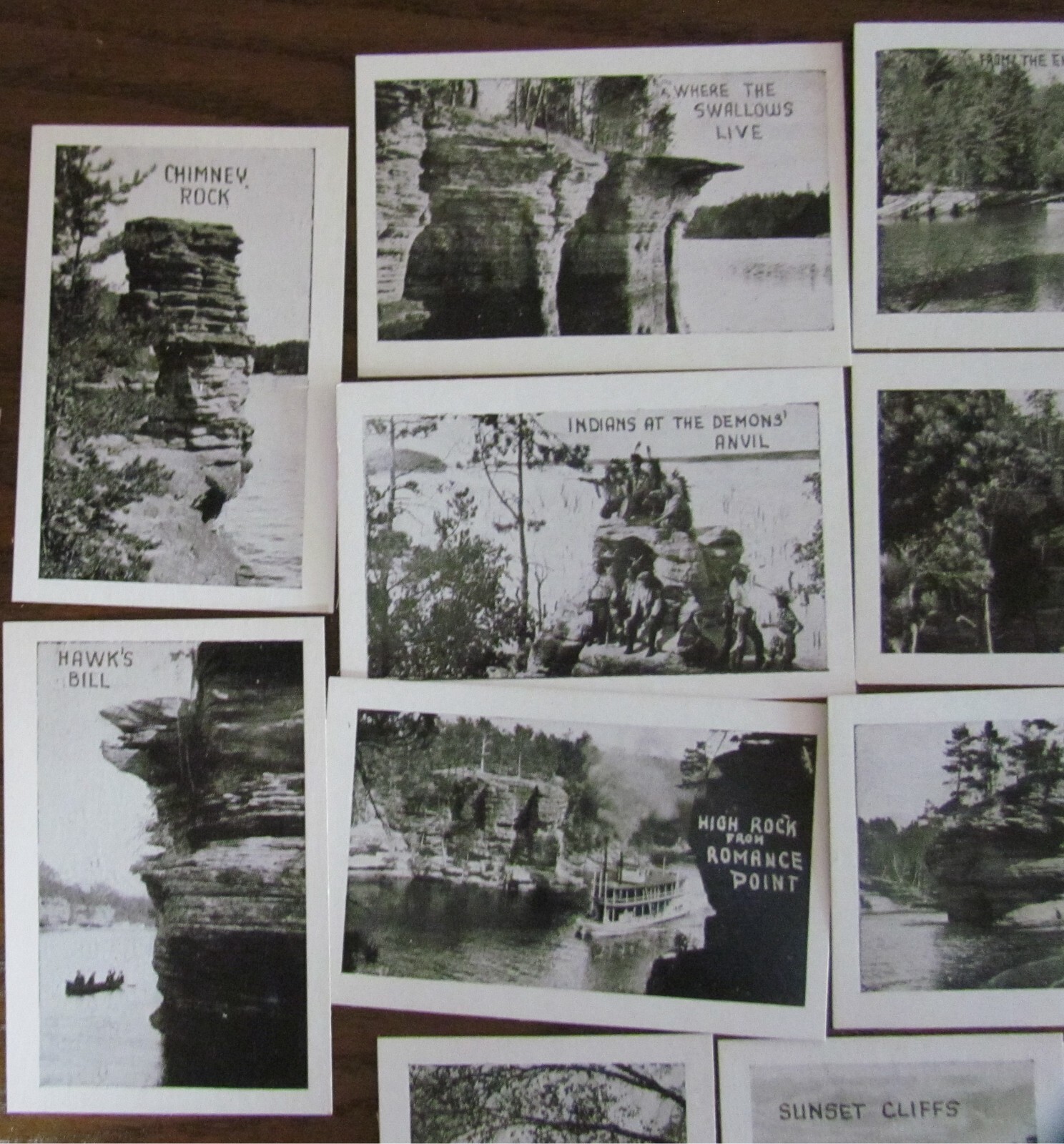 1920’s, SOUVENIR PHOTO-TONES MINIATURES OF 20 PICTURE OF WISCONSIN DELLS, WIS.