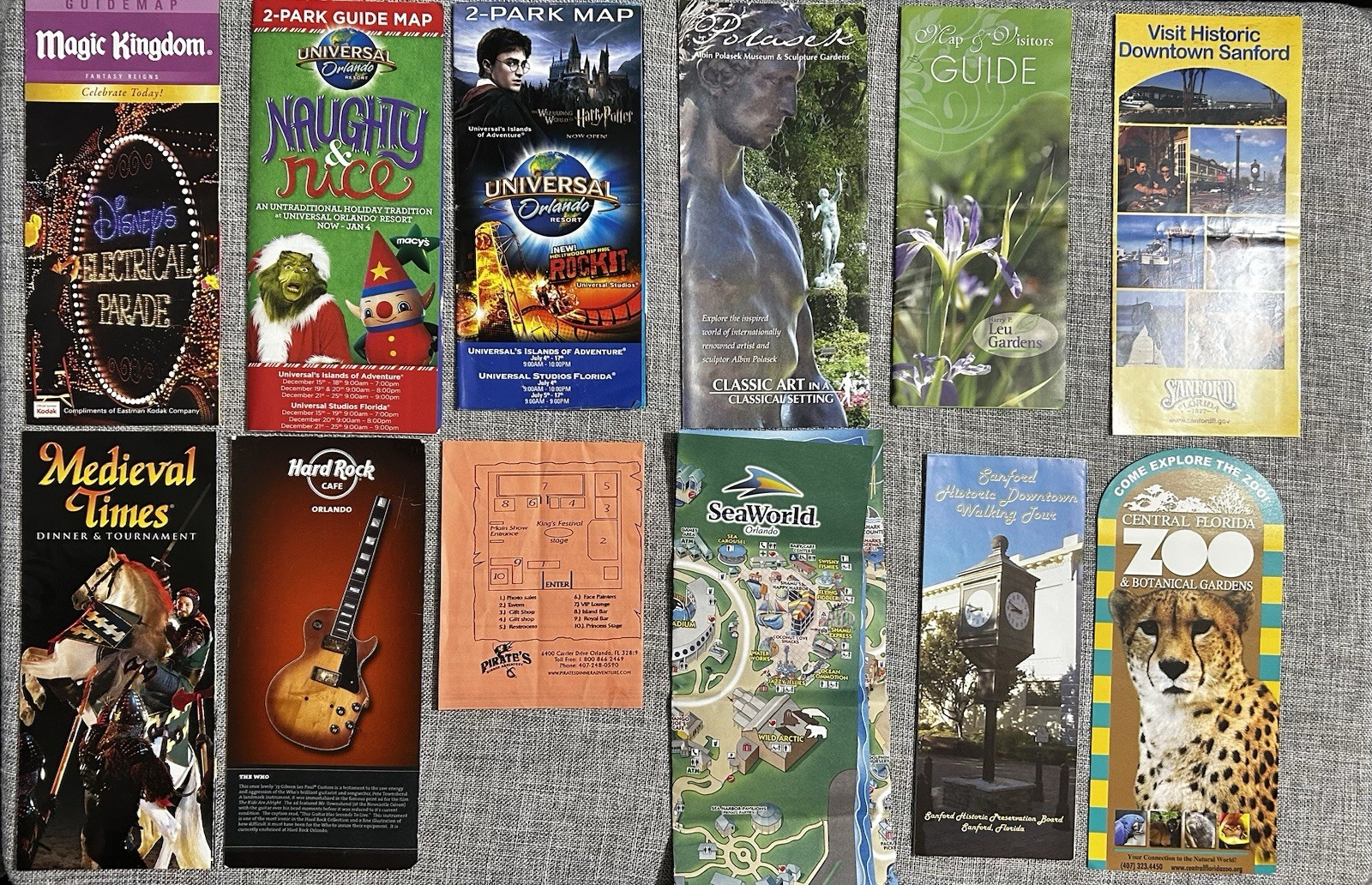 Vtg Florida Souvenir Guide Brochure Maps Orlando St Augustine Tarpon Springs Lot