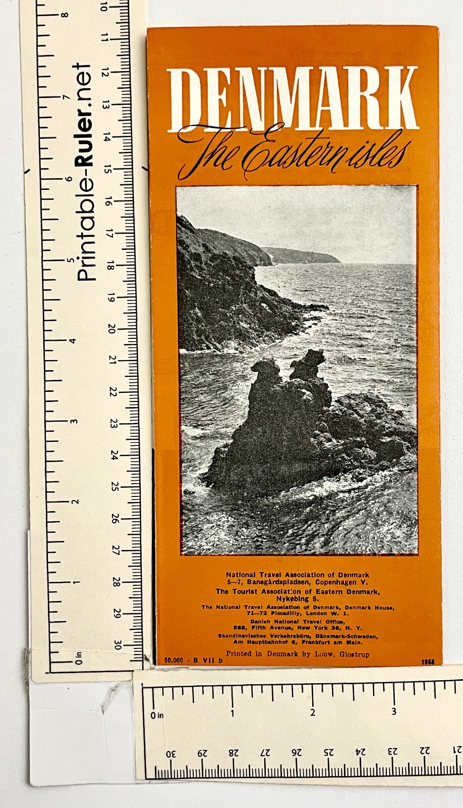 1958 Denmark Eastern Isles VTG Travel Brochure Maps Tourist Information Tours