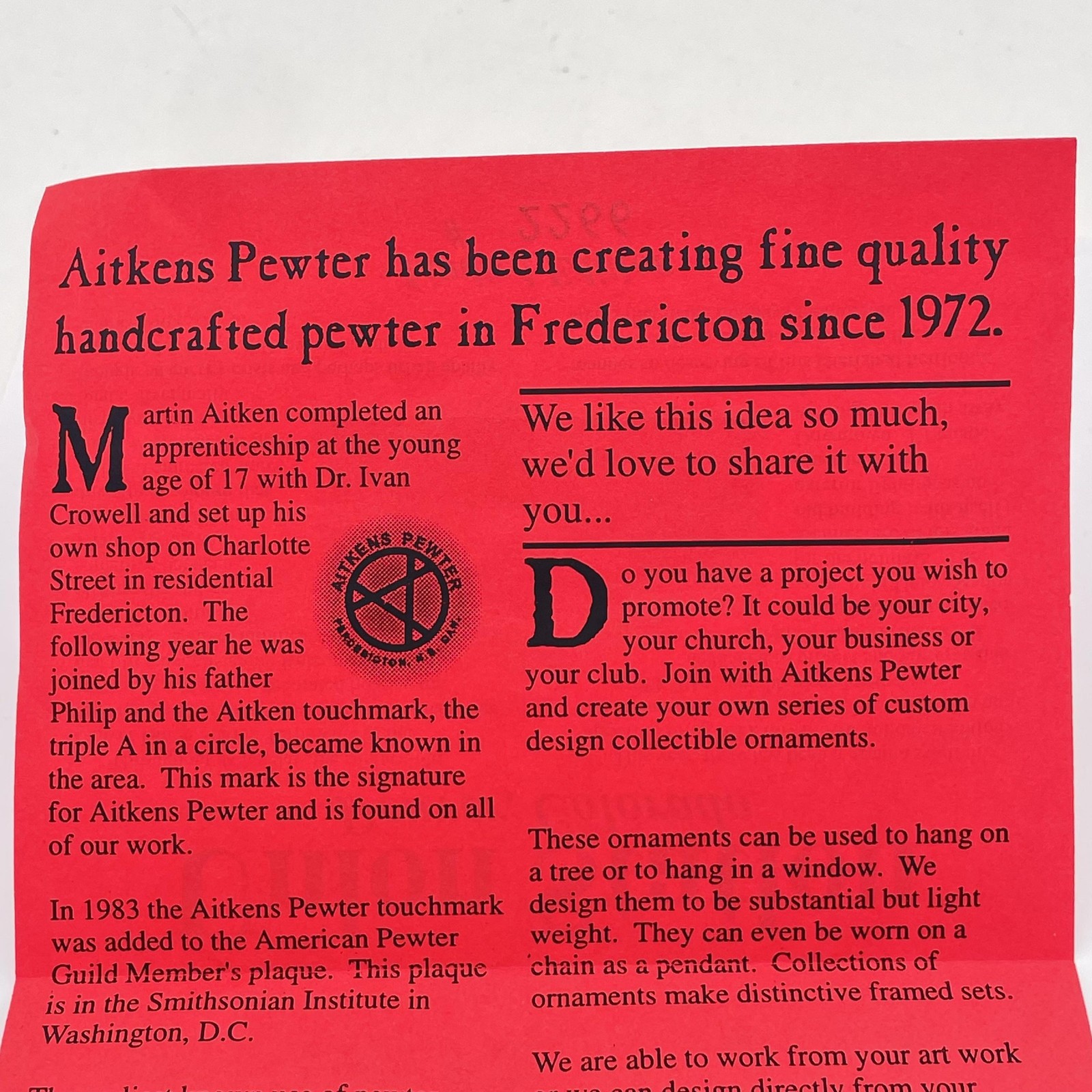 Aitkens Pewter Union Station Denver Colorado Christmas Ornament Limited 2266