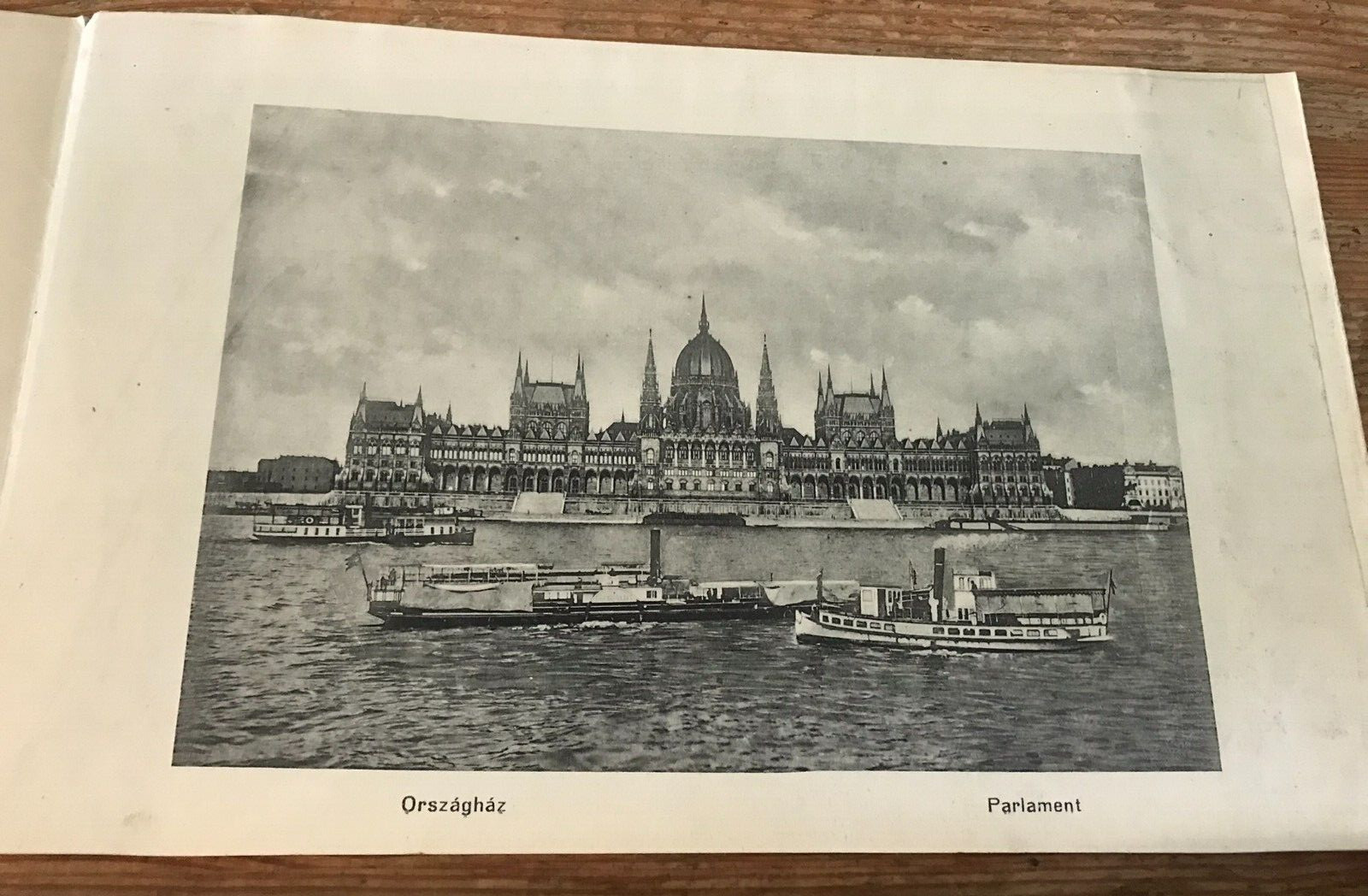 Vintage Budapest Photo Book Hungary City Scenes Parliament Panoramic