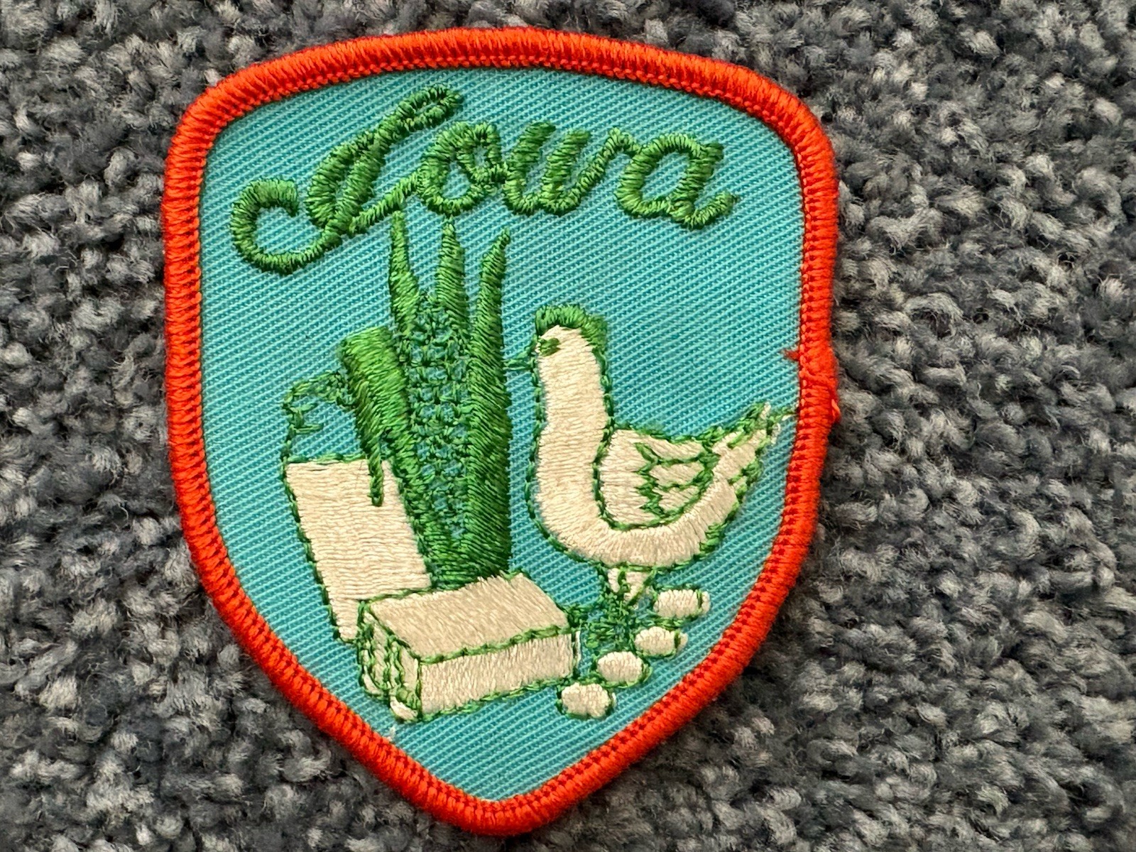 Lot of 3 UNUSED Vintage Travel / Souvenir Patches ALASKA IOWA OREGON hat jacket