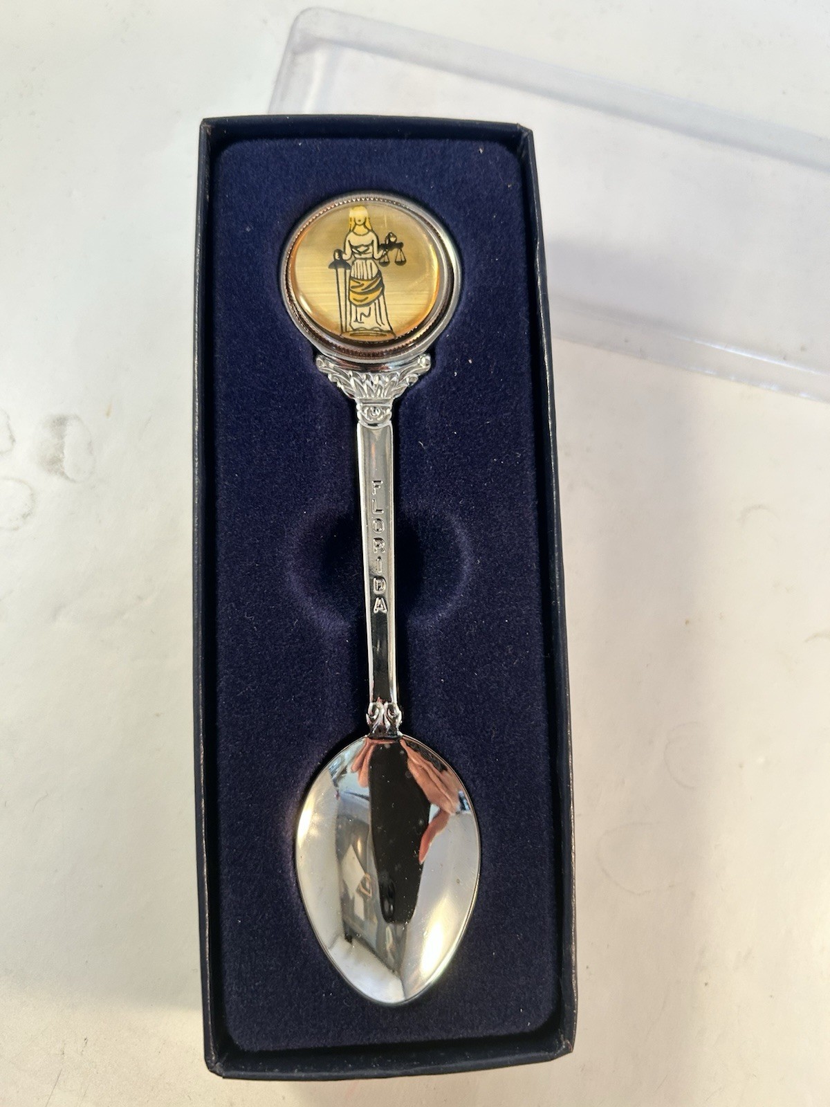 Scales of Justice epoxy on 50 State Quarter Spoon Florida On The Stem U.S.Mint