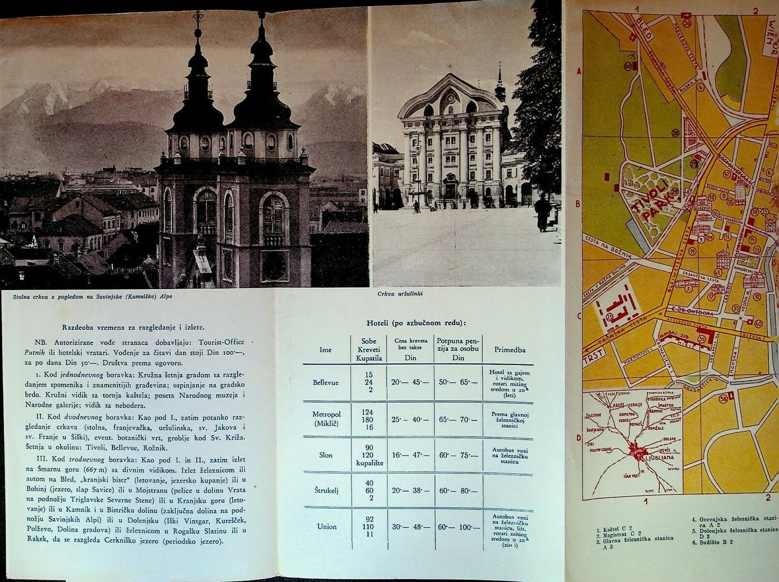Ljubljana Slovenia Tourism Brochure 1930s Yugoslavia