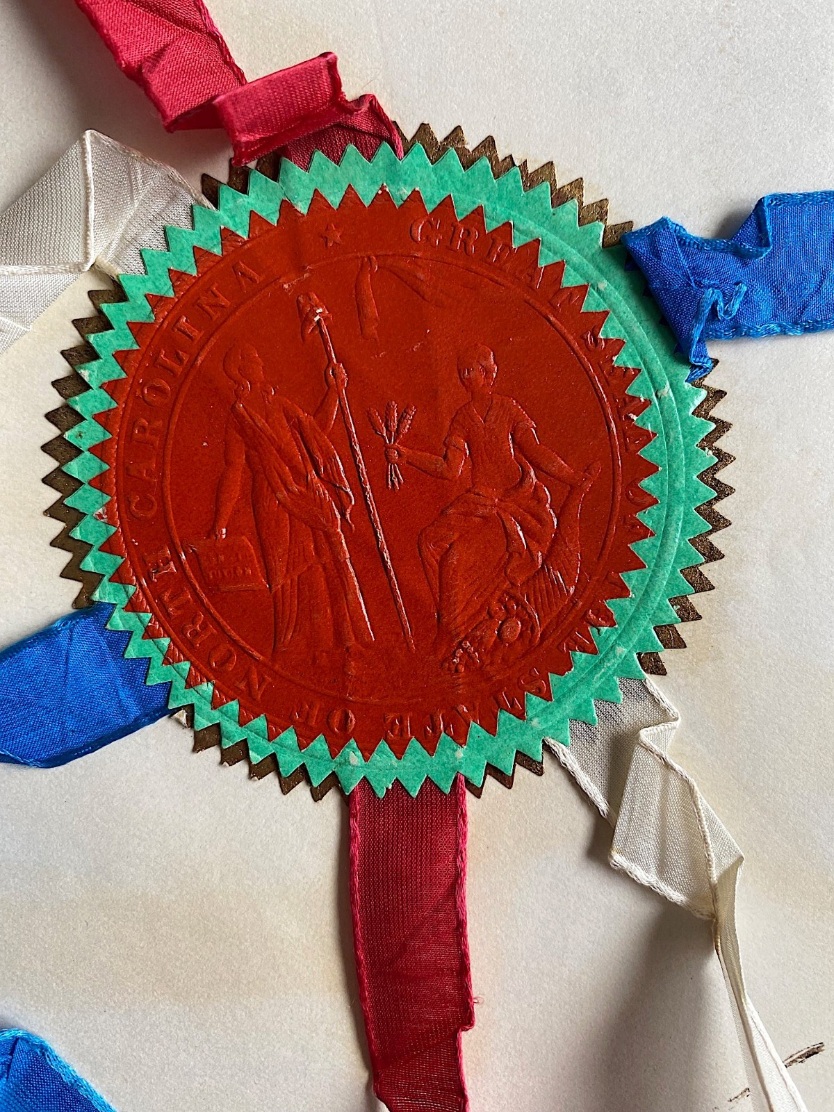 North Carolina State Seal Page from the 1870s