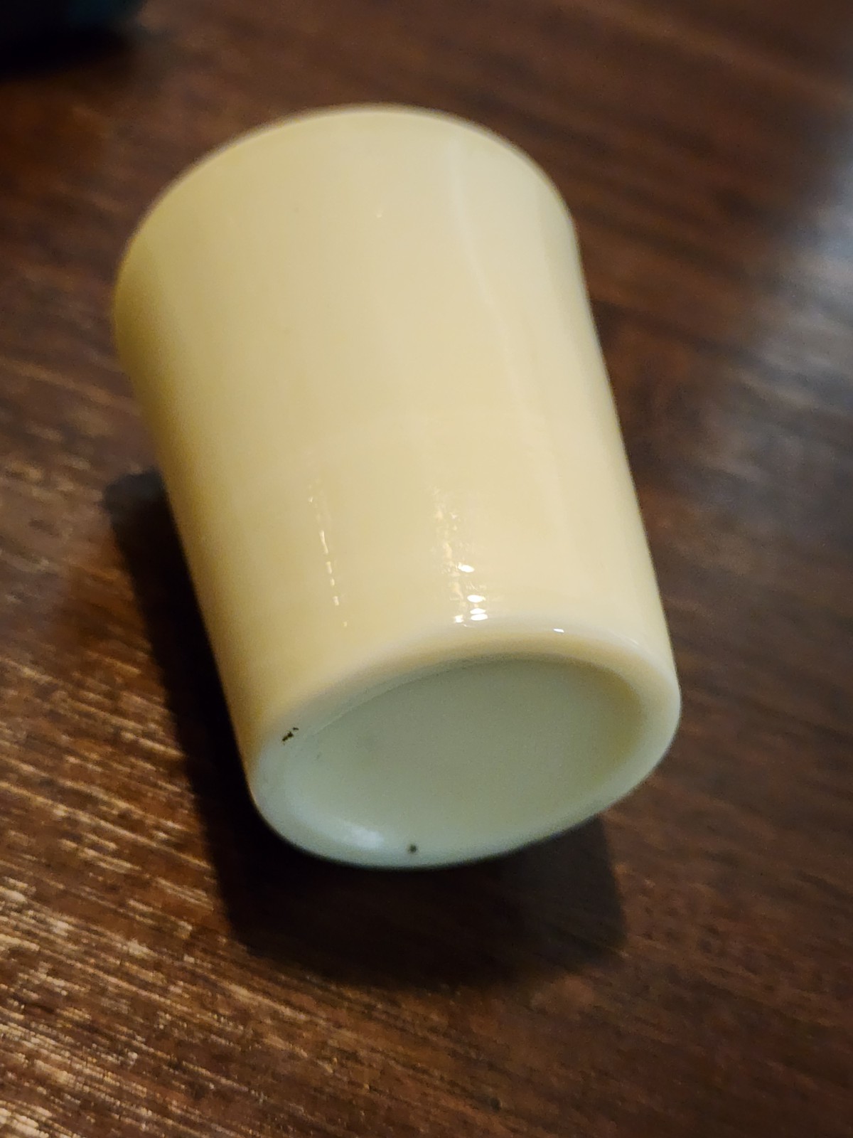 Statues Of Generals Buford Etc. Custard Glass Cup Souvenir -GETTYSBURG PA 2.5″