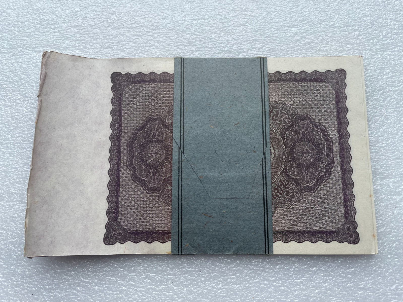 1923 ORIGINAL BUNDLE OF 20 100,000 GERMAN MARKS UNCIRCULATED CONSECUTIVE BANK