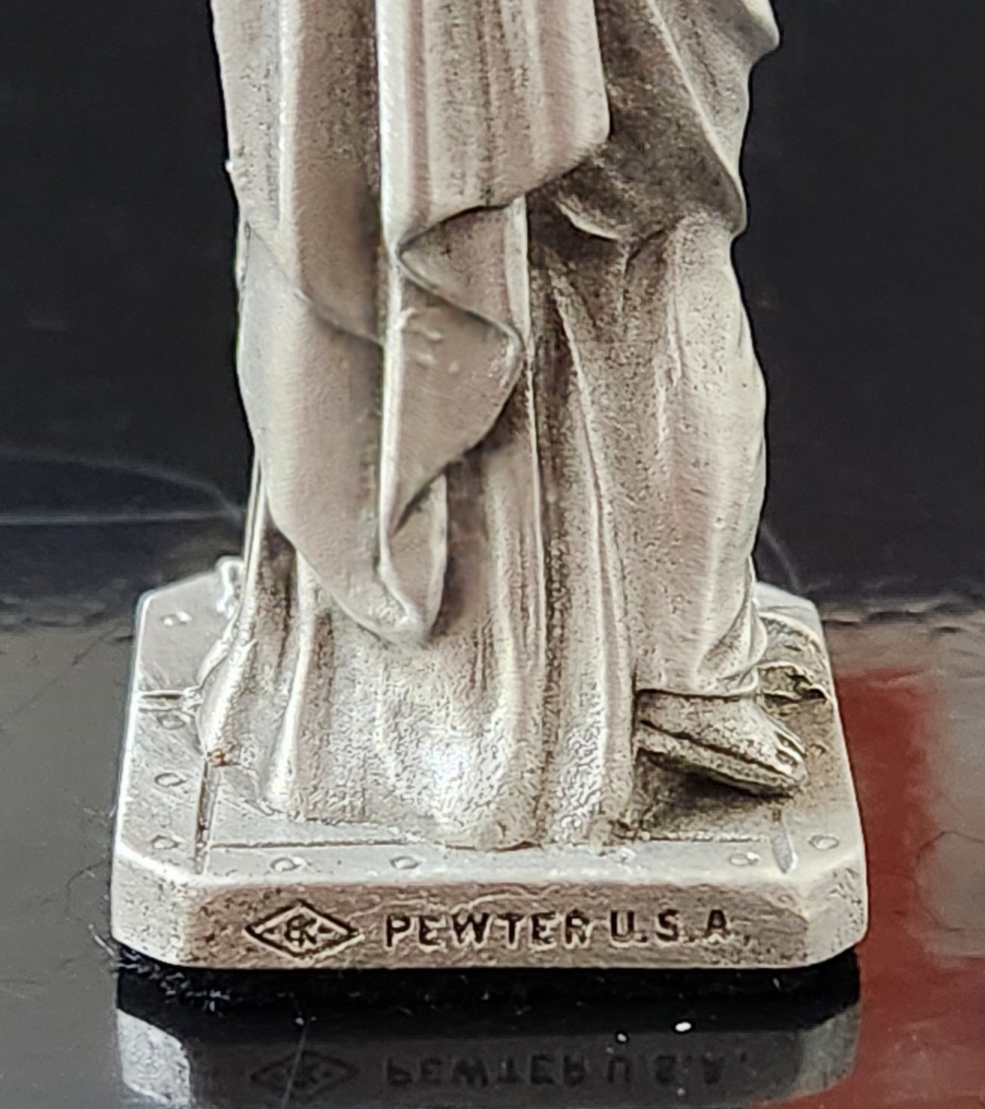 Statue Of Liberty 3.75″ Tall Pewter U.S.A. Figurine Original Box