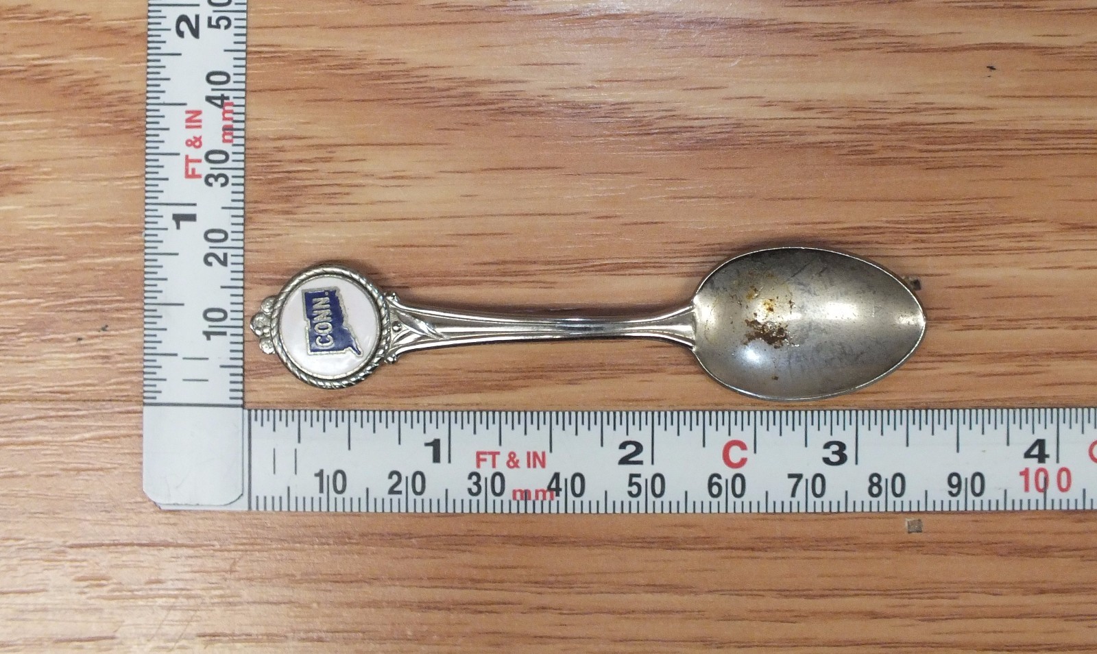 Generic/Unbranded Connecticut State Silver Toned Collectible Pewter Spoon *READ*
