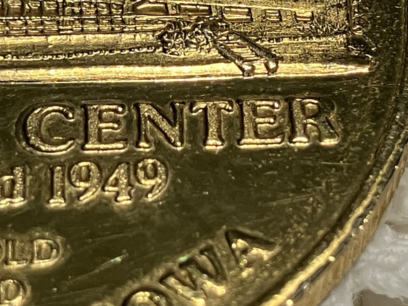 VTG 1987 Iowa State Fair 24K Gold Plated Token Coin Cultural Center Medallion