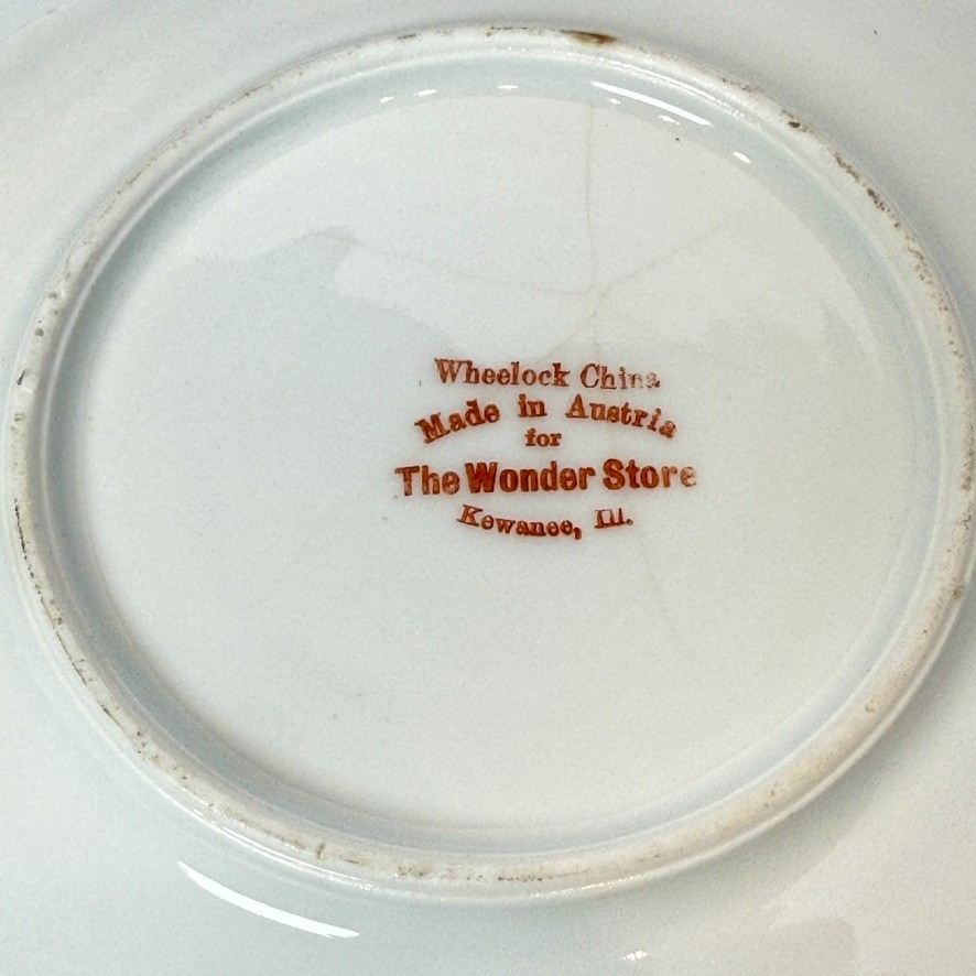 KAWANEE – TREMONT ST – IL ILLINOIS Antique Souvenir China TRINKET DISH PLATE