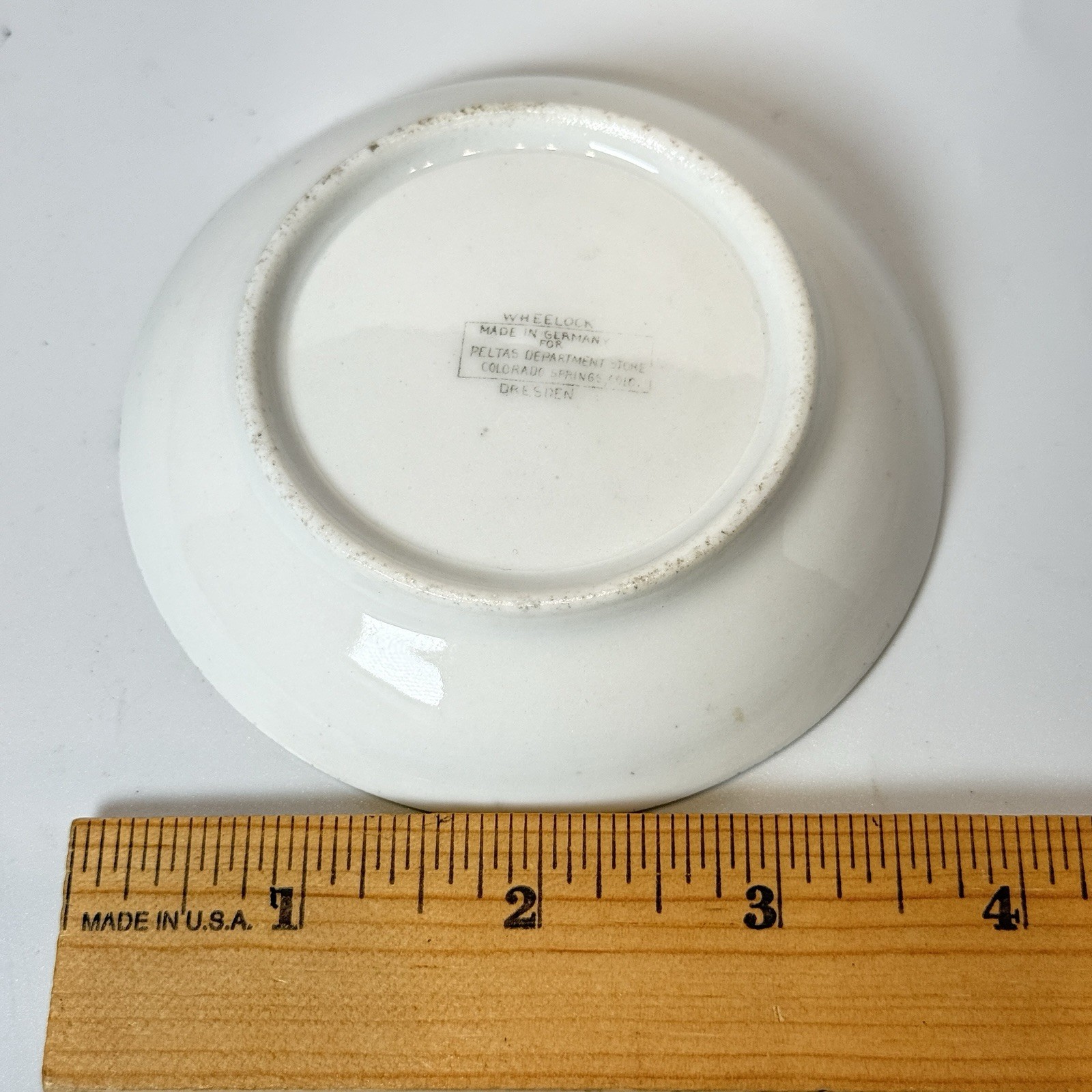 COLORADO SPRINGS CO Antique Souvenir Donkey Gold Rush Dresden TRINKET Dish