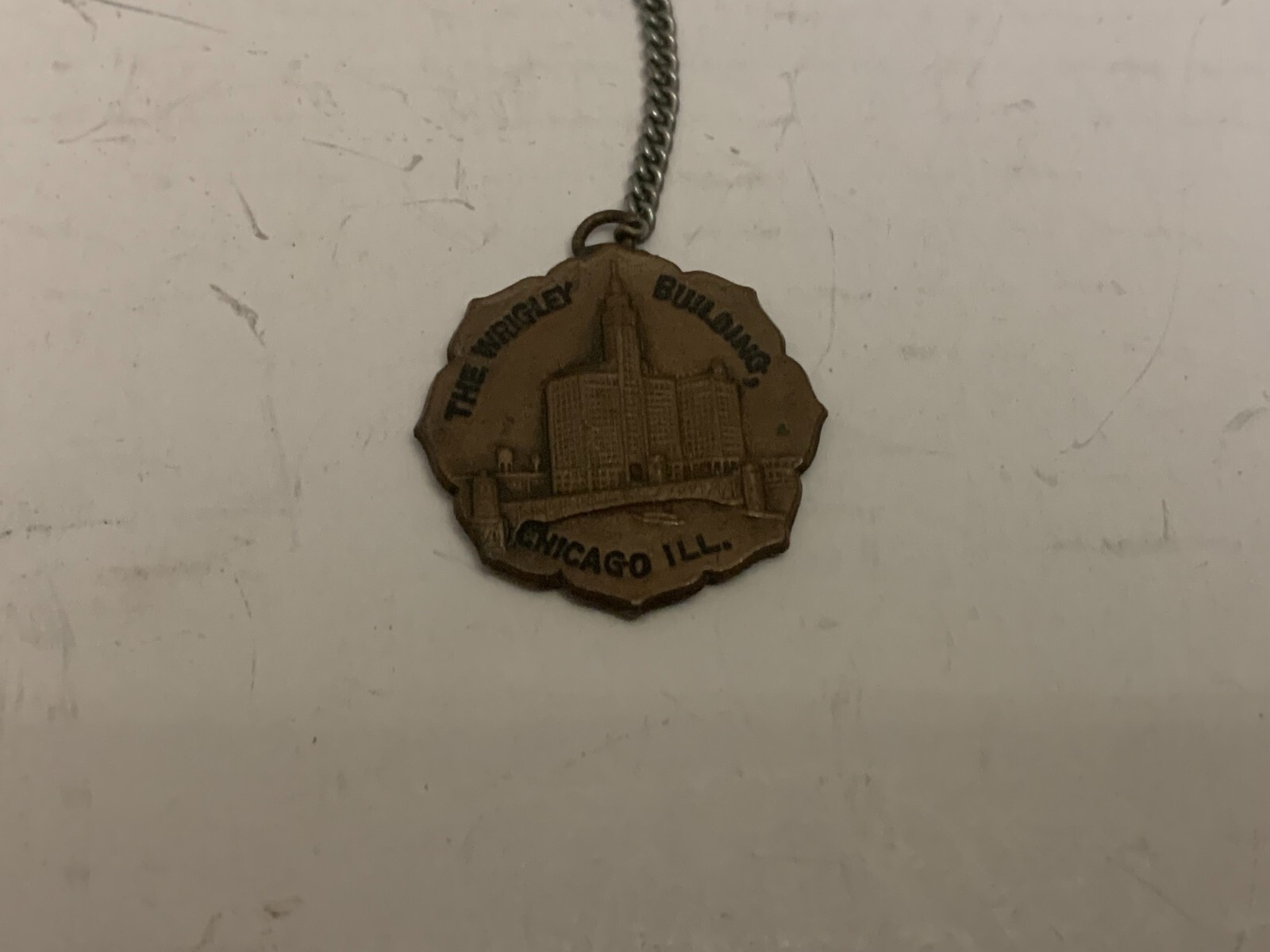 Vintage The Wrigley Building Chicago Illinois Souvenir Mini Teapot Tea Ball