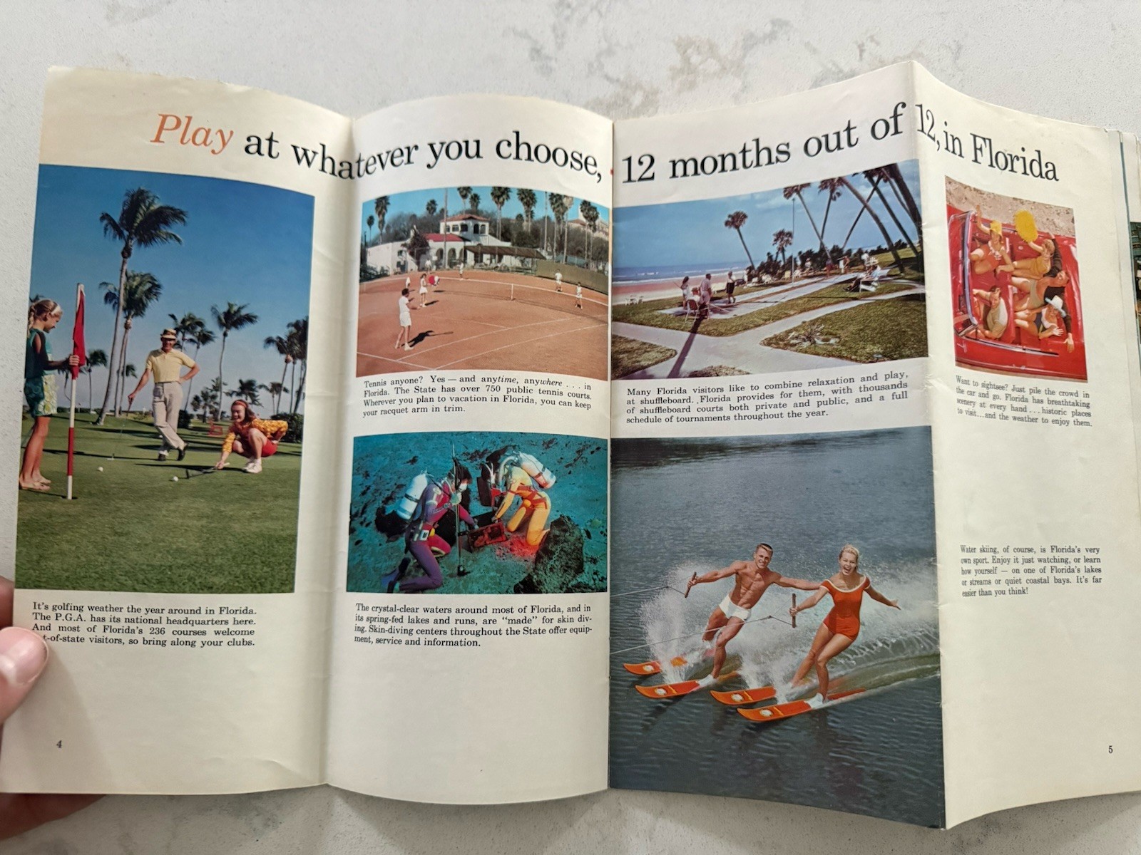 1960s Florida Color Tourism Booklet BEST VACATION BUY OF ALL 20 Pages Sun Fun