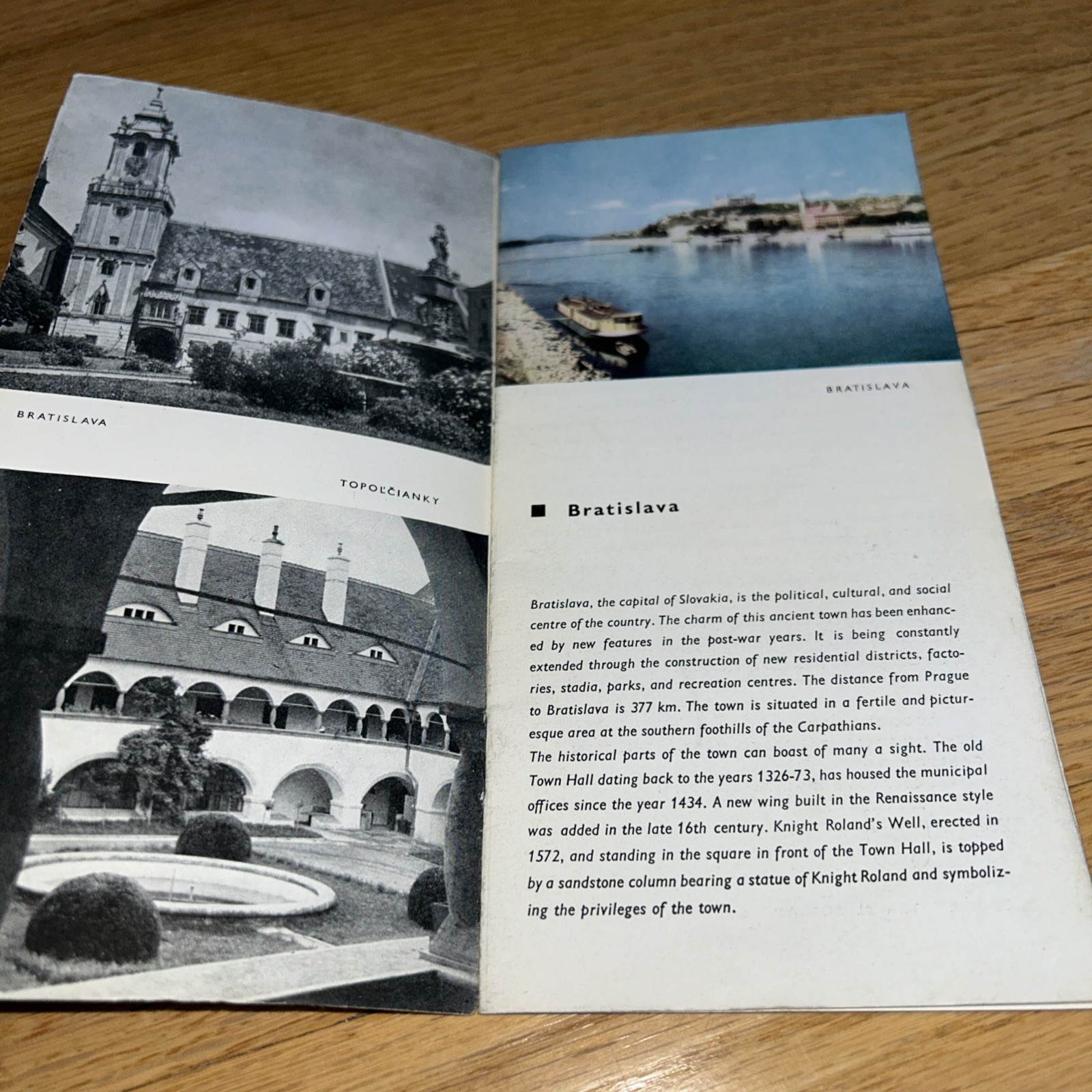 1960 CZECHOSLOVAKIA SOUTHERN SLOVAKIA Brochure / Map