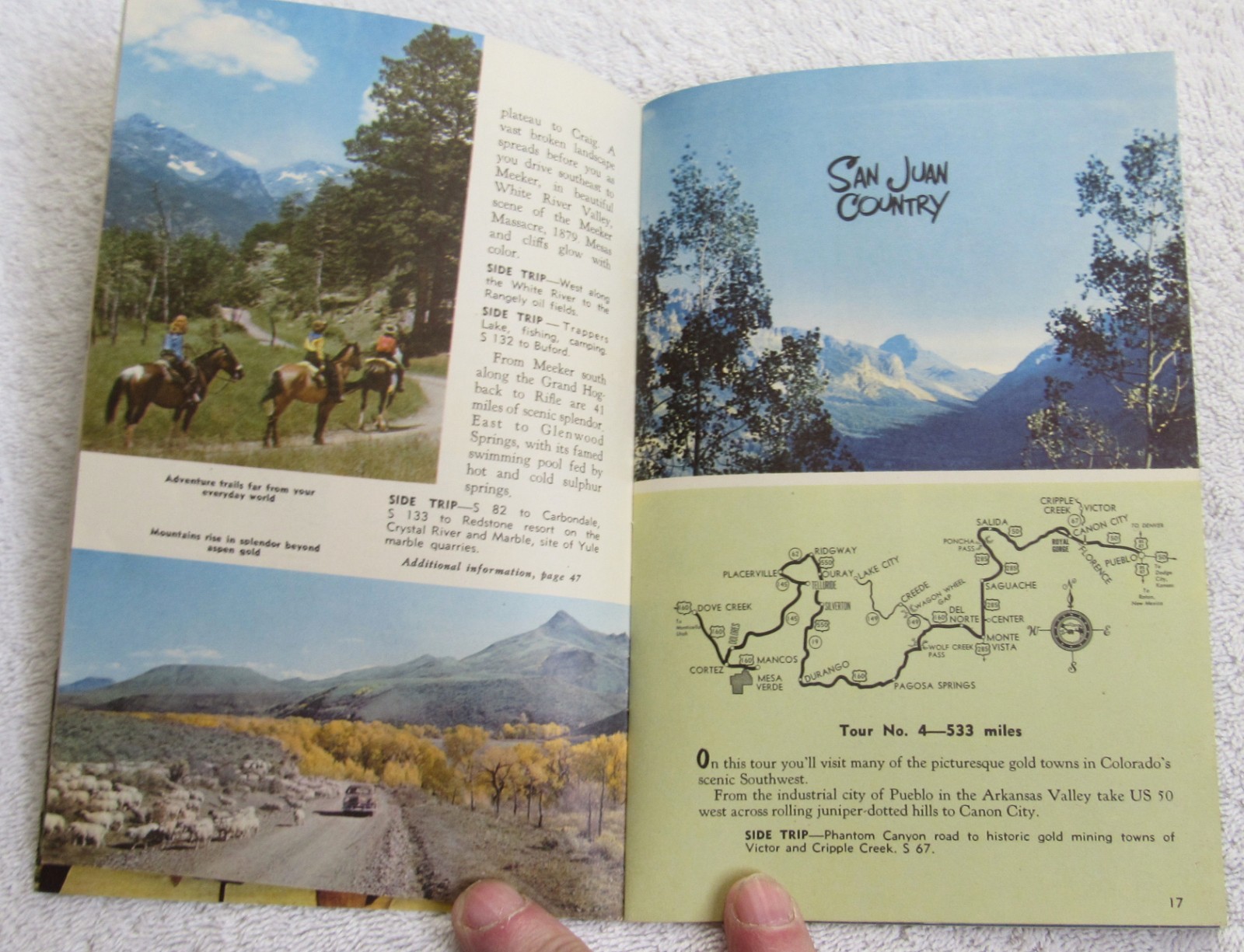5 Colorful Colorado Souvenir Travel Guides Maps Place Scenes 1941 1950’s Books