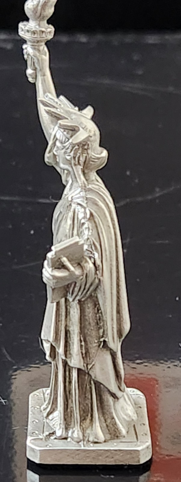 Statue Of Liberty 3.75″ Tall Pewter U.S.A. Figurine Original Box