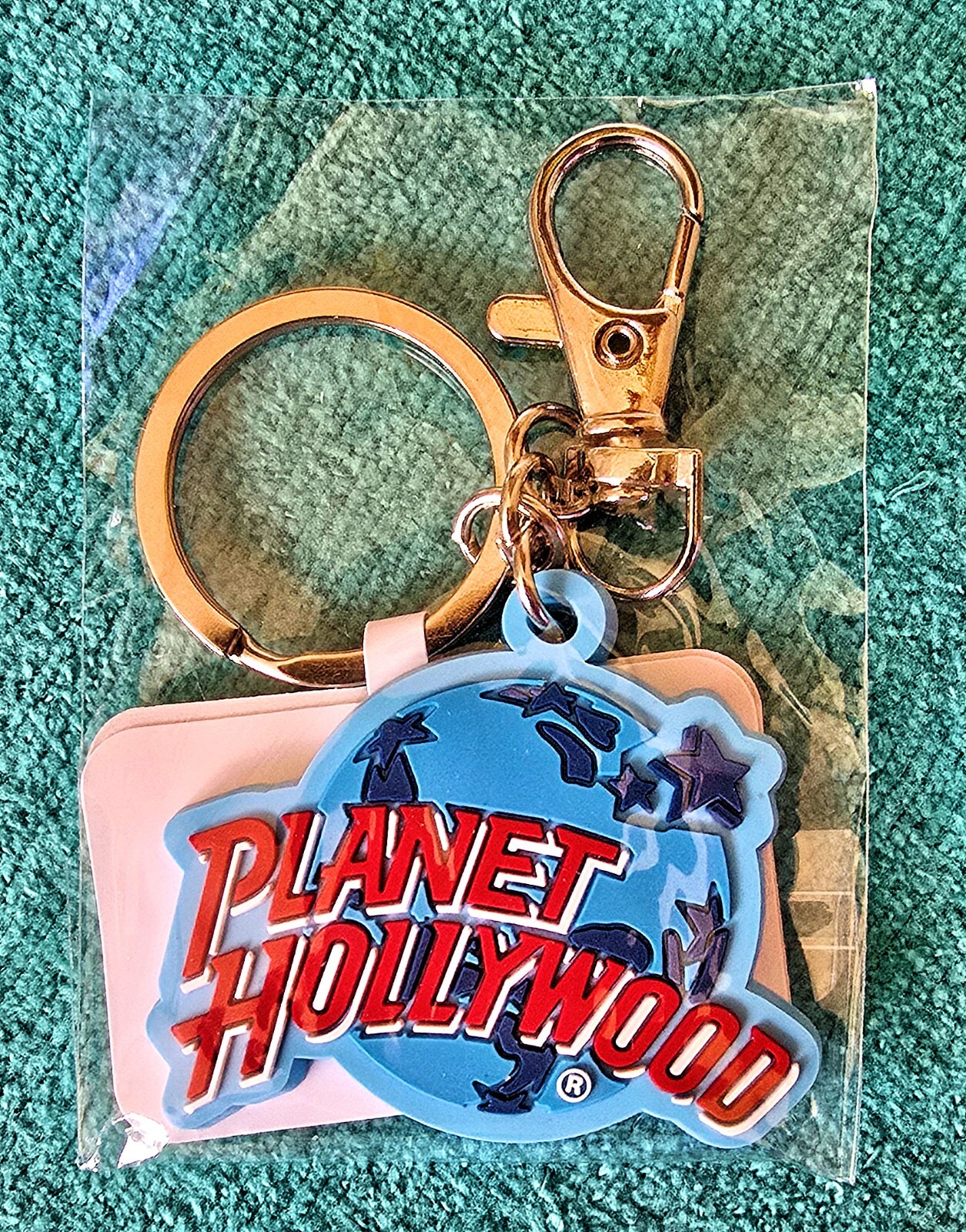 PLANET HOLLYWOOD – LOGO – FLEXABLE – 3-D KEYRING – NEW & RARE!