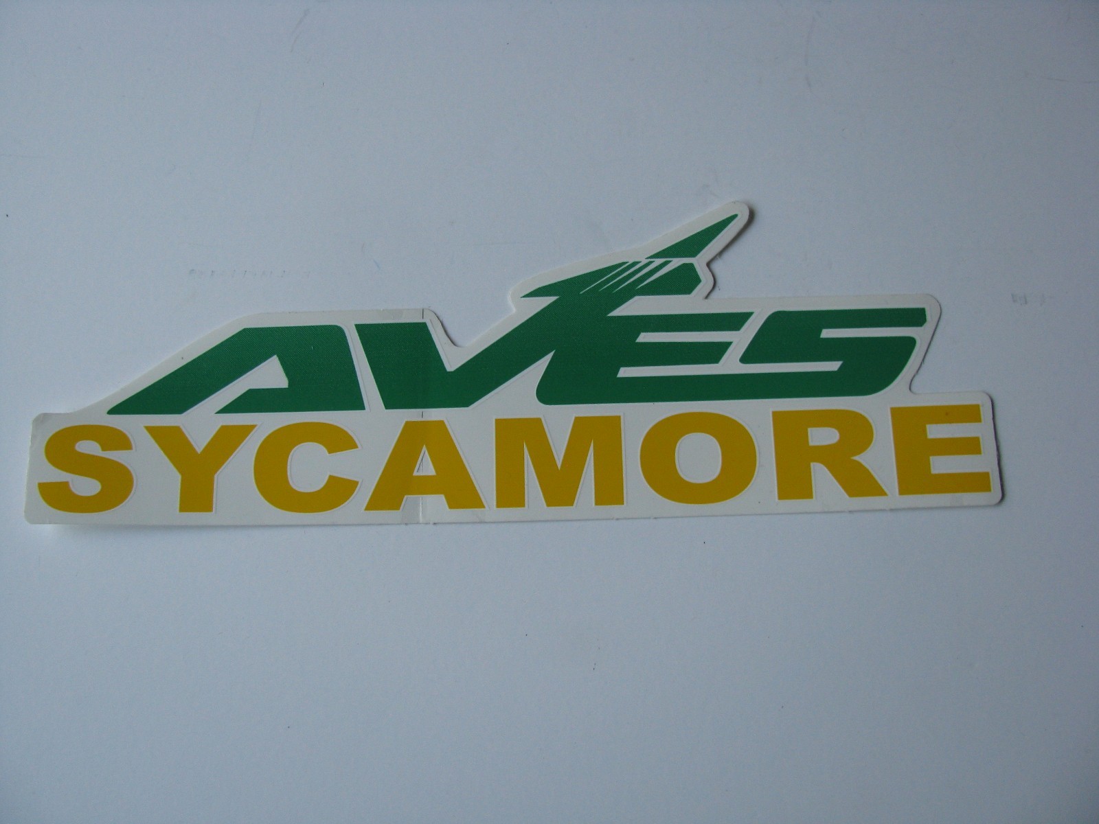 Vtg 9″in Cincinnati Ohio Sycamore Aves Logo Window Bumper Sticker Decal Lg Clear