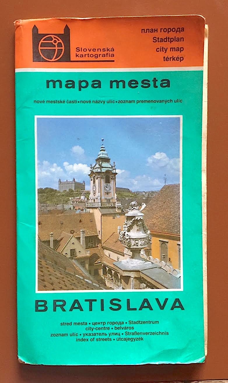 Street Map of Bratislava 1991 (the Last Year of Czechoslovakia)