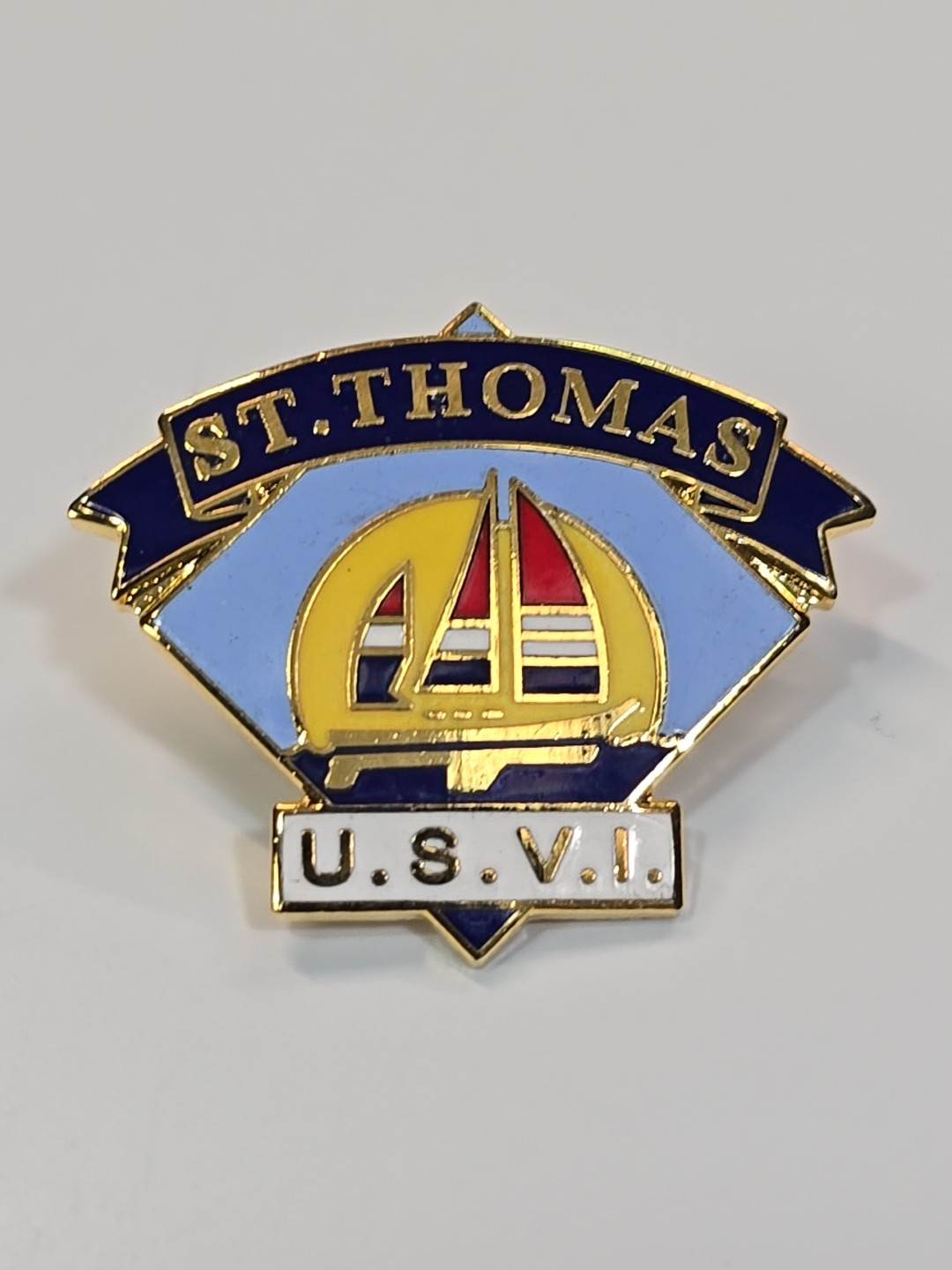 St Thomas U.S.V.I. Travel Souvenir Lapel Pin United States Virgin Islands