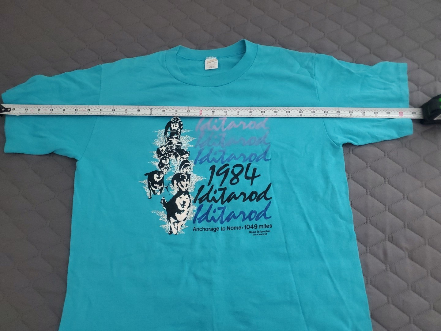 1984 Alaska Iditarod Dog Race Anchorage To Nome T Shirt Size Large Gently Used