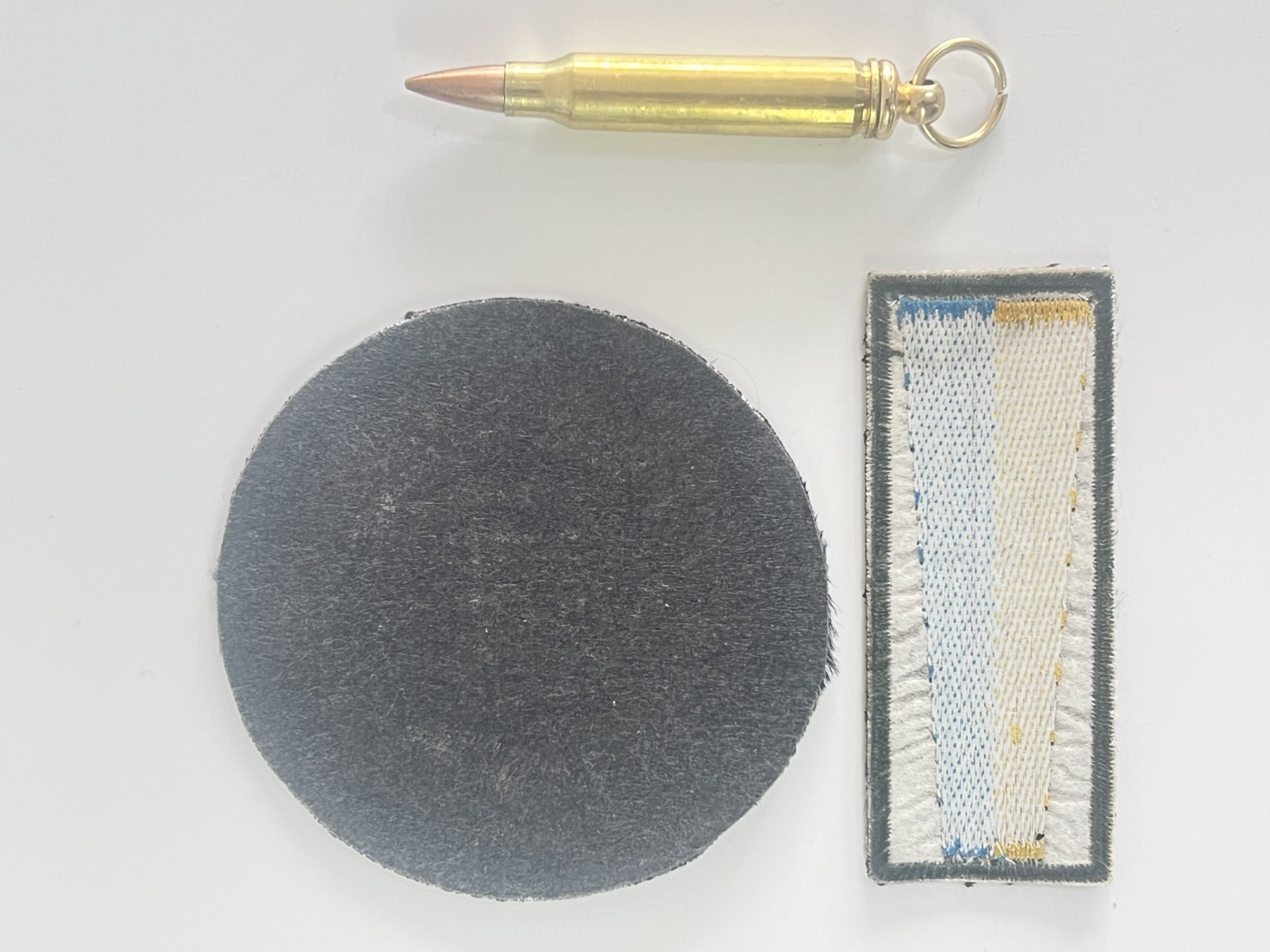 Ukraine Soldier Patch Set + Bullet Keychain Authentic Military War Collectible