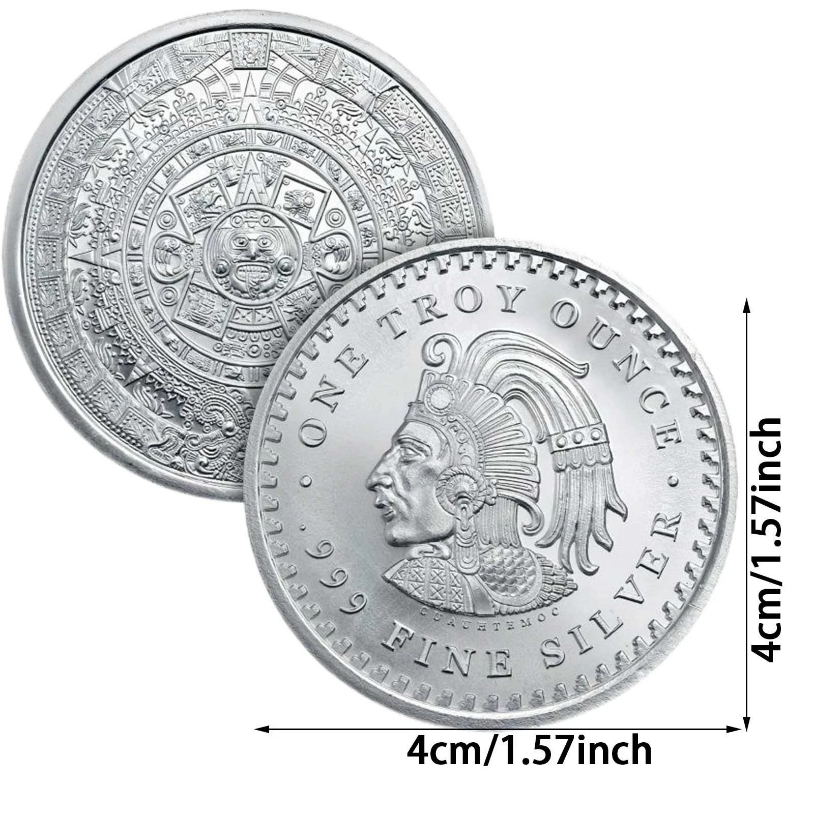1 Oz Golden State Mint Silver Round Aztec Calendar ONE TROY For Collection