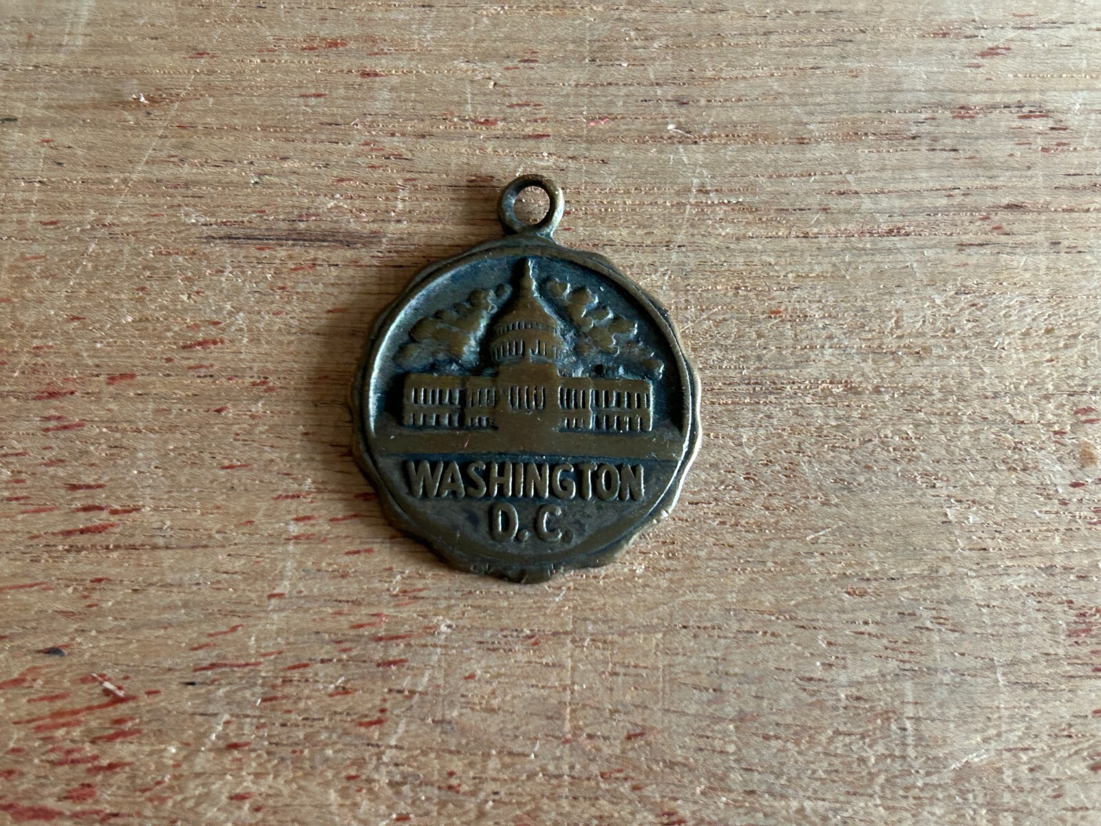 Washington DC FOB Medal Pendant Souvenir Vintage Antique Single Side Unbranded
