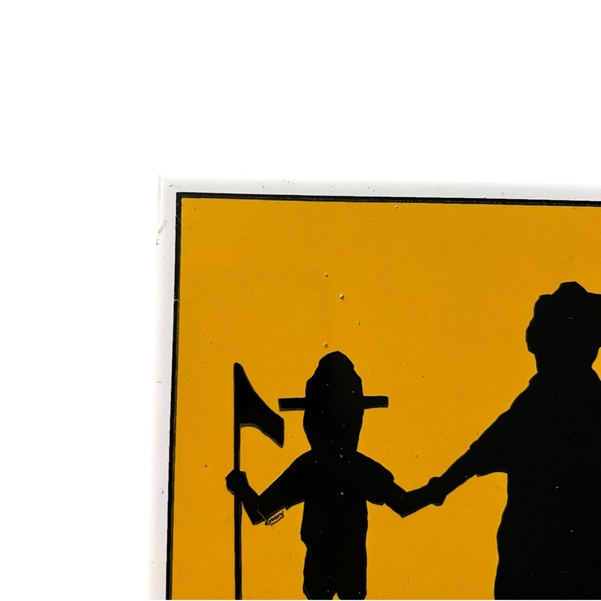 Vintage 1983 Deerfield Illinois Village Souvenir Tile Coaster “Kids Crossing 6×6