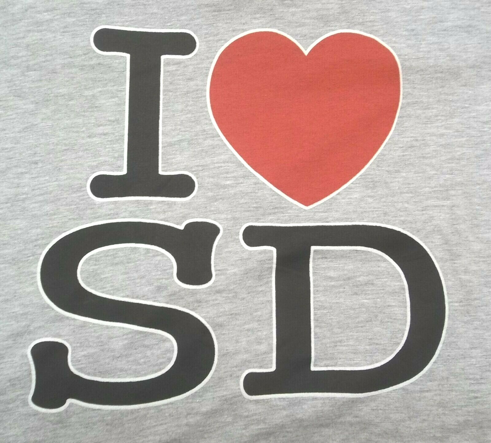 I Love S D T-Shirt Adult M Medium I Love San Diego California