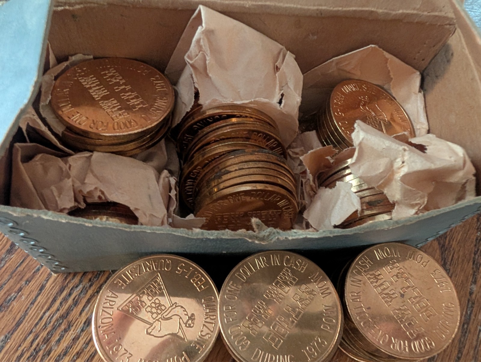 QUARTZITE ARIZONA POW WOW DOLLAR COINS