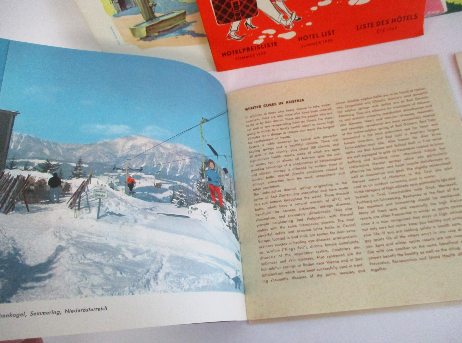 Lot of 5 Brochure Booklets of AUSTRIA, Illustrated, Maps, 1950s