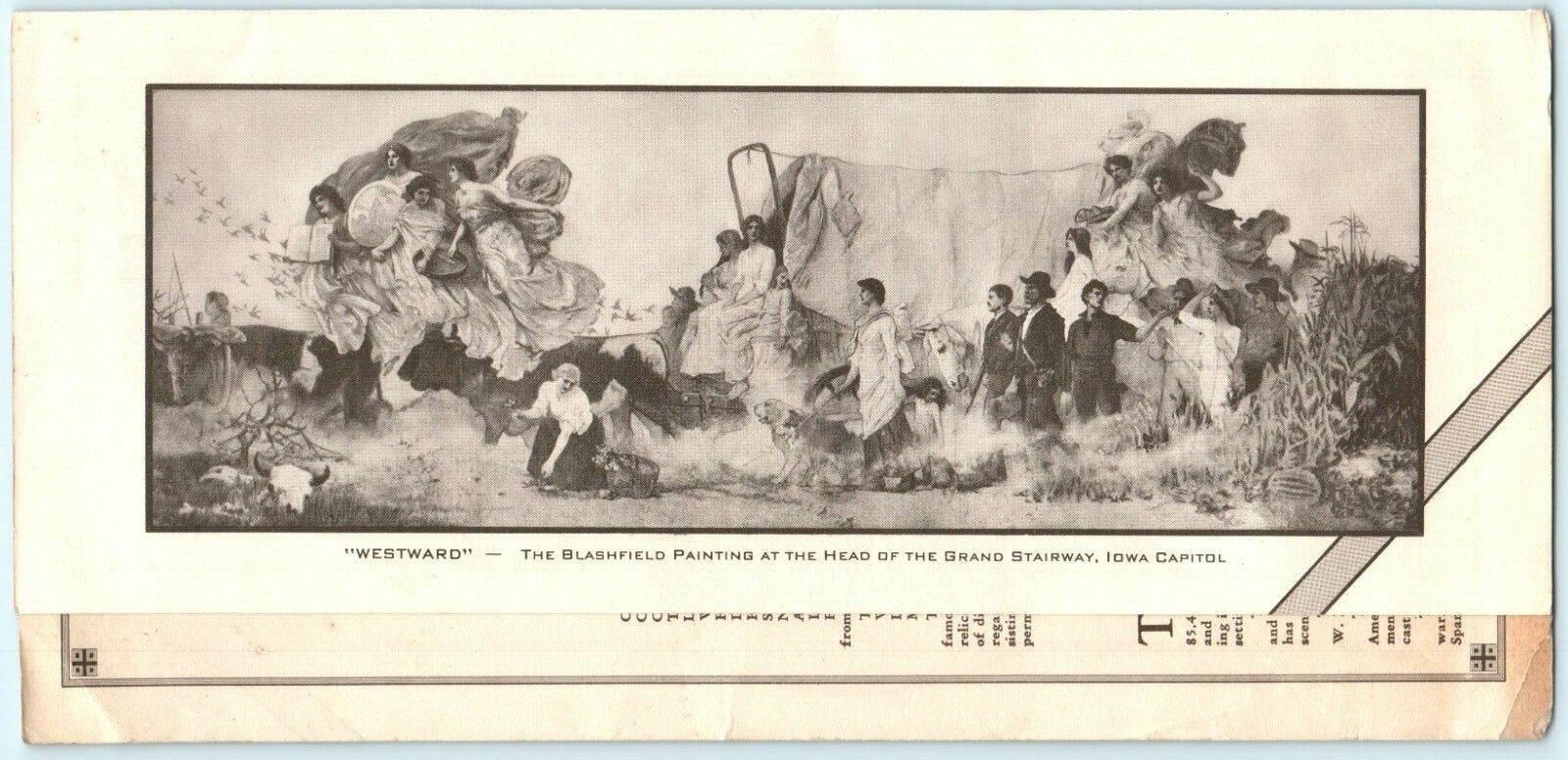 RARE 1930 Bi Fold Brochure State of Iowa Capitol & Park Tourist Info Pamphlet 1F