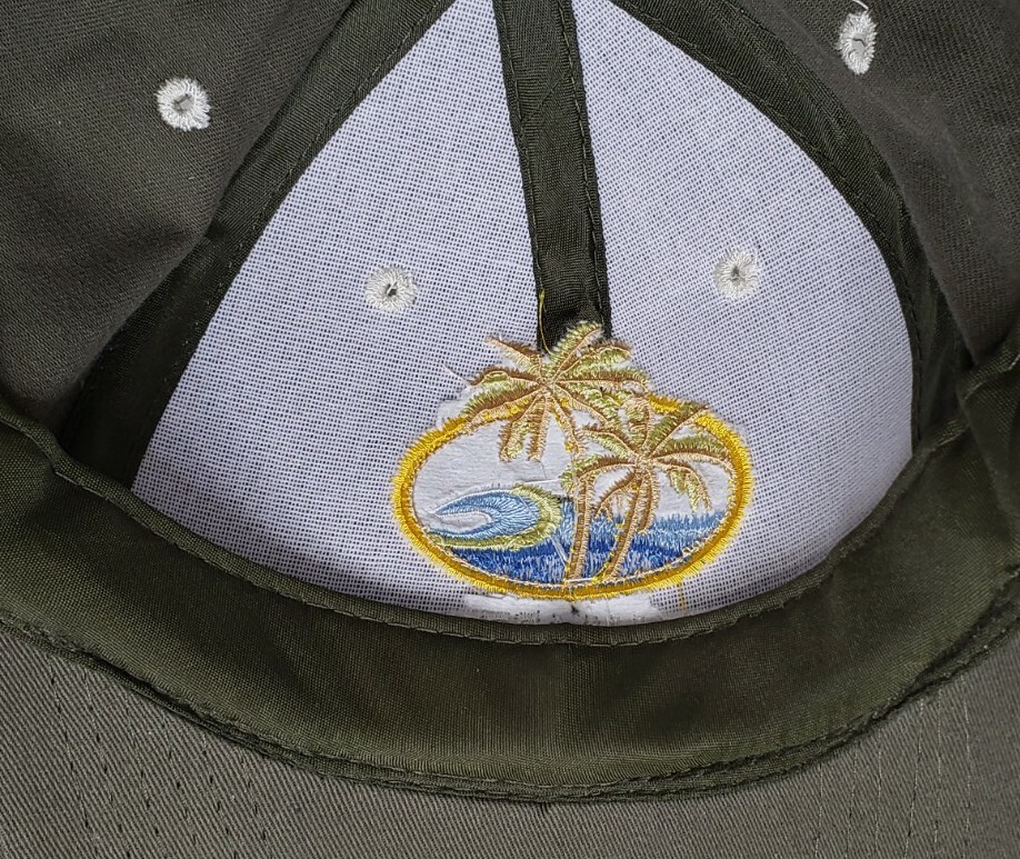 St. Maarten N.A. St. Martin F.W.I. Palms Beach Brown Strapback Cap Hat 58 Cm VGC