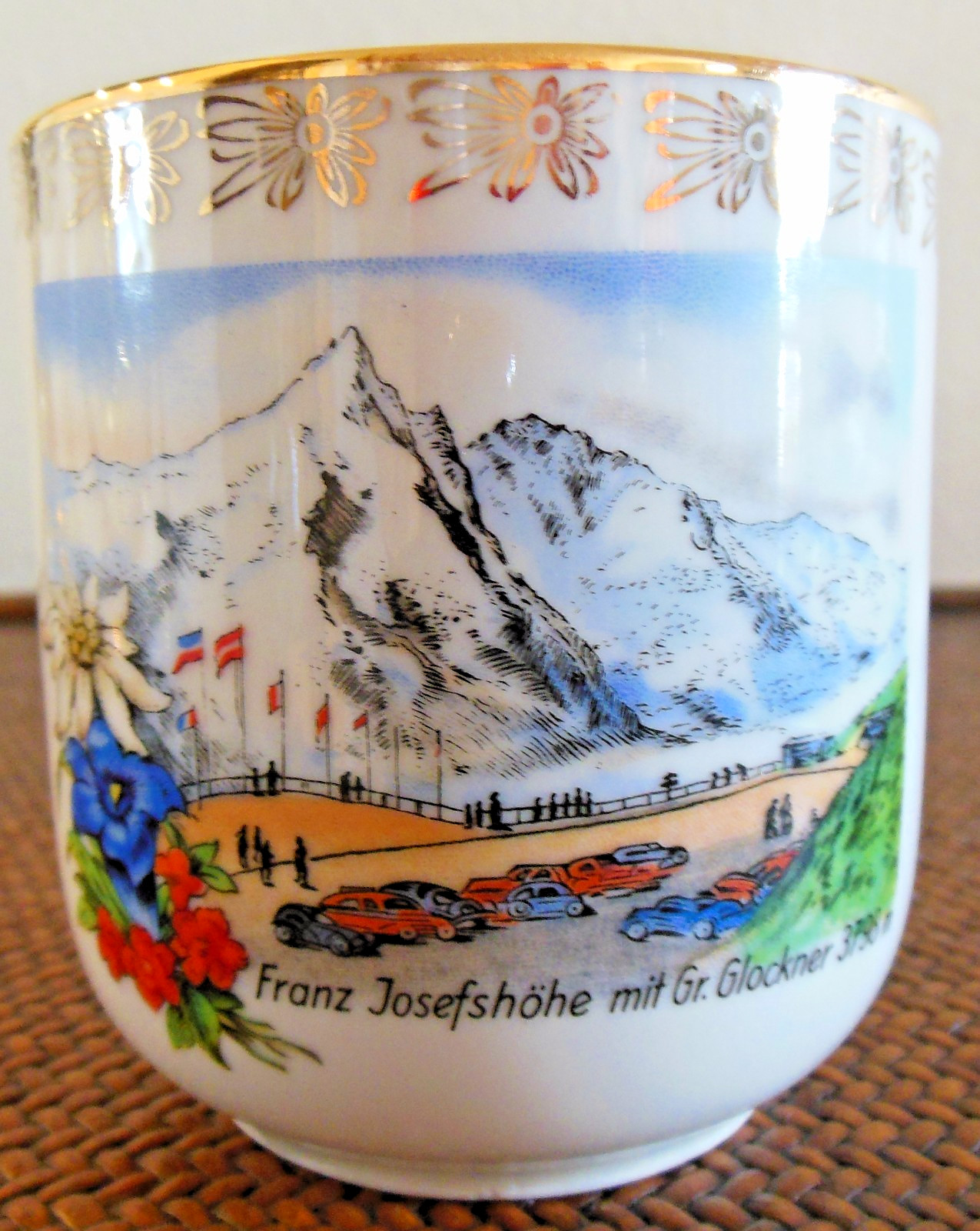 Gross Glockner Austria Souvenir Mug Cup Franz Josefshohe Alps Vintage Alpine