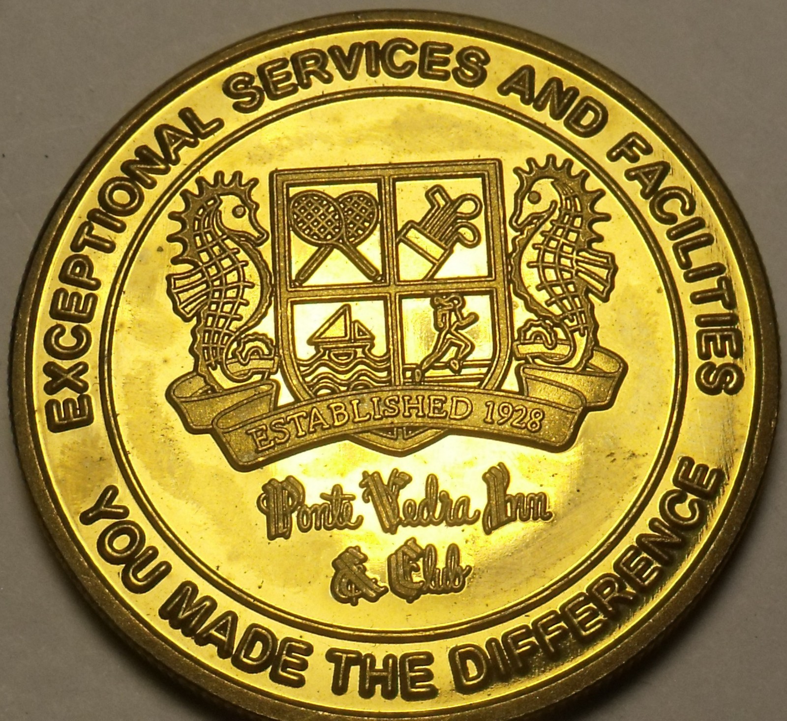 24k Gold Plated AAA 5 Diamond Award For Excellence~Ponte Vedra Inn & Club~FR/Shi