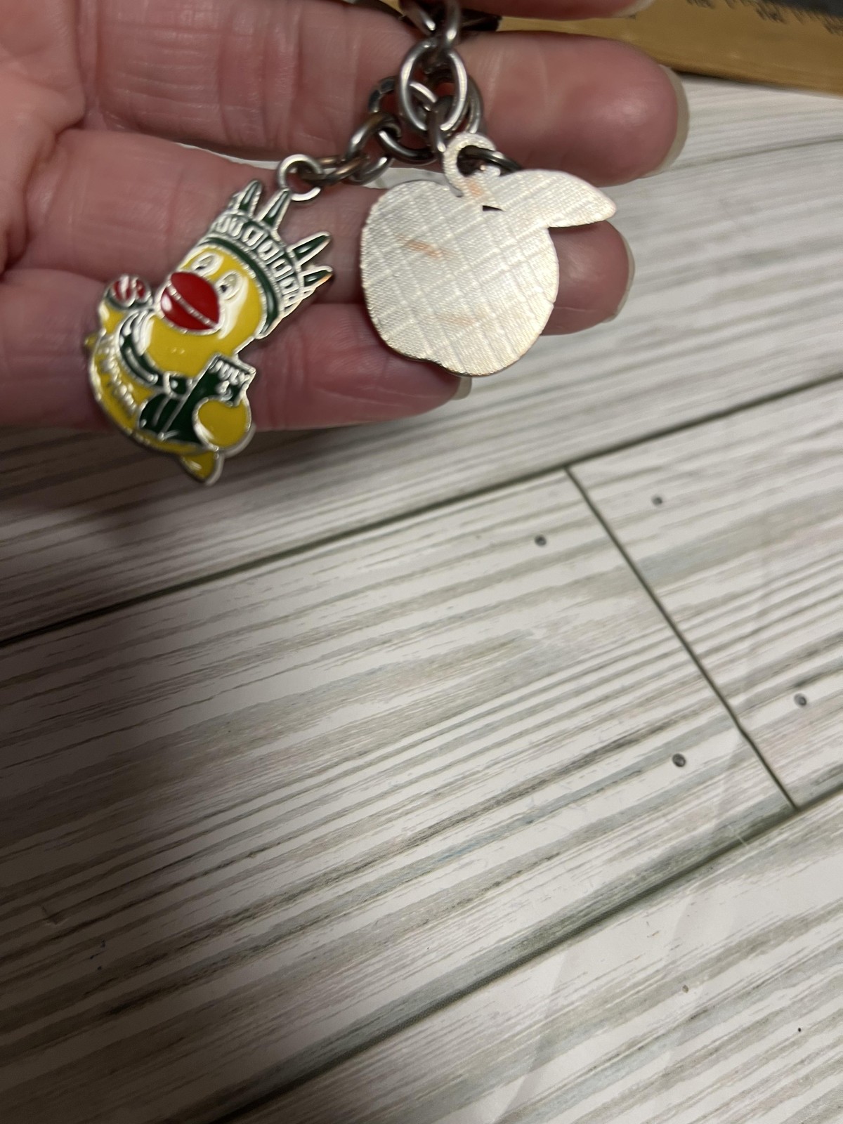 New York City Souvenir Charm Keychain Apple Heart Duck Multicolor NYC Keyring