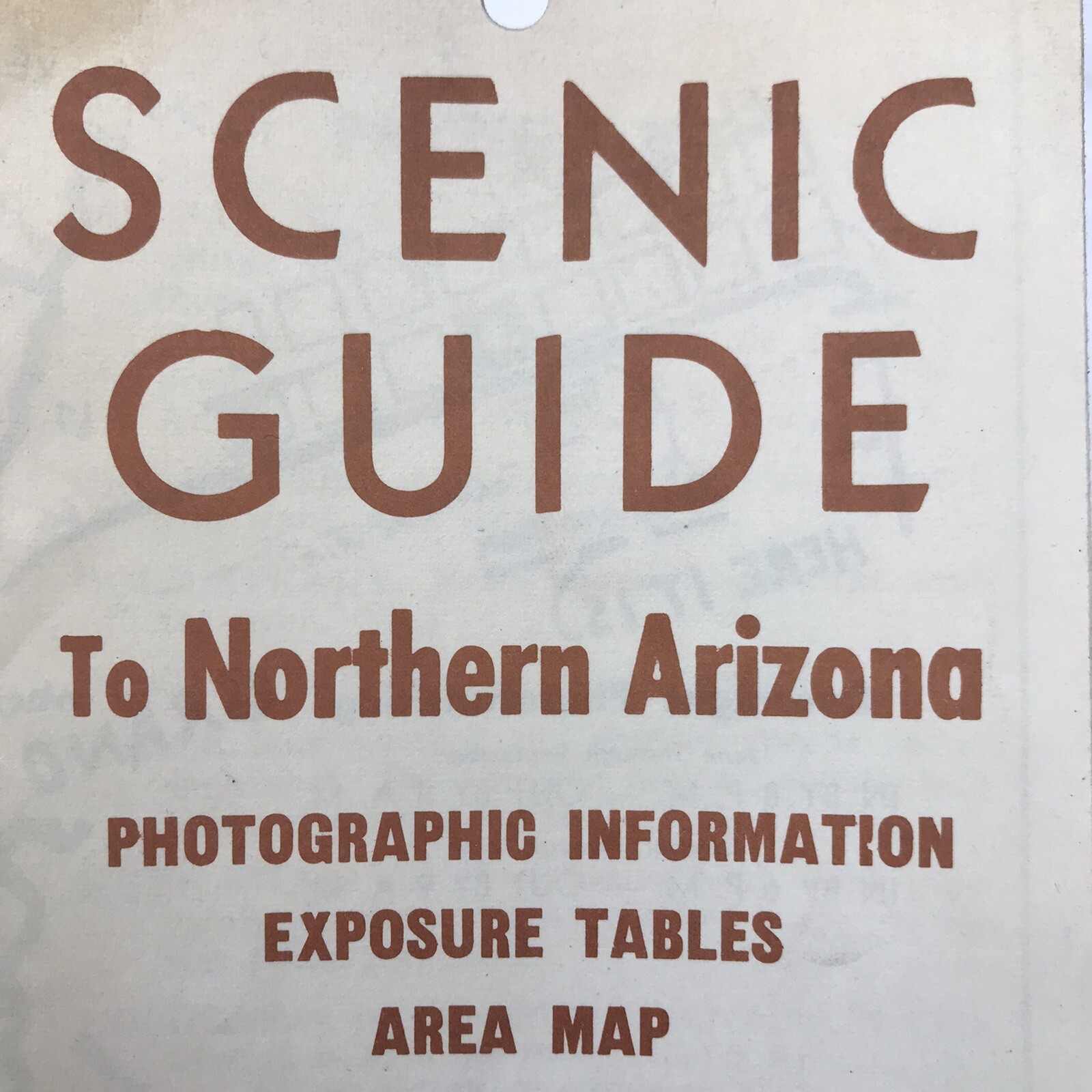 Northern Arizona Scenic Guide Vintage Travel Photographic Information Brochure