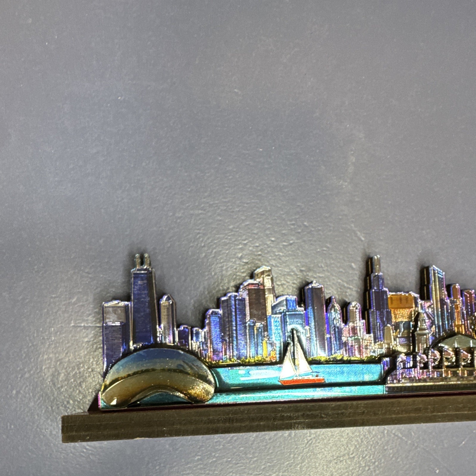 Chicago Skyline Souvenir Decorative Piece with Chicago Sign, Illinois
